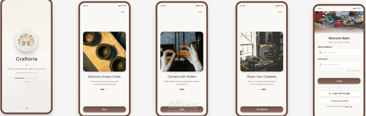 Craftoria - منصة متجر إلكتروني للحرف اليدوية بأدوار مستخدمين متعددة