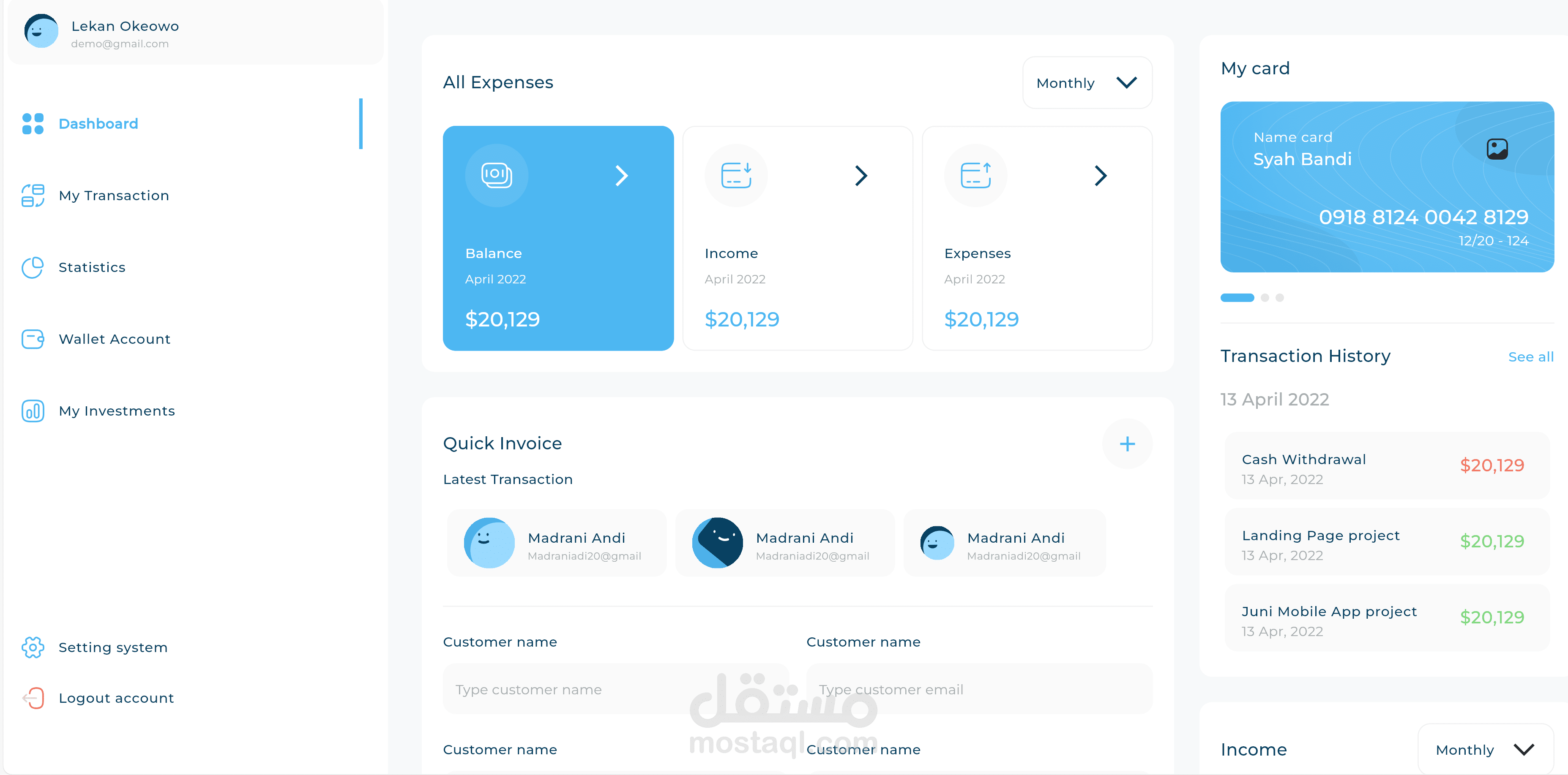 Responsive Dashboard