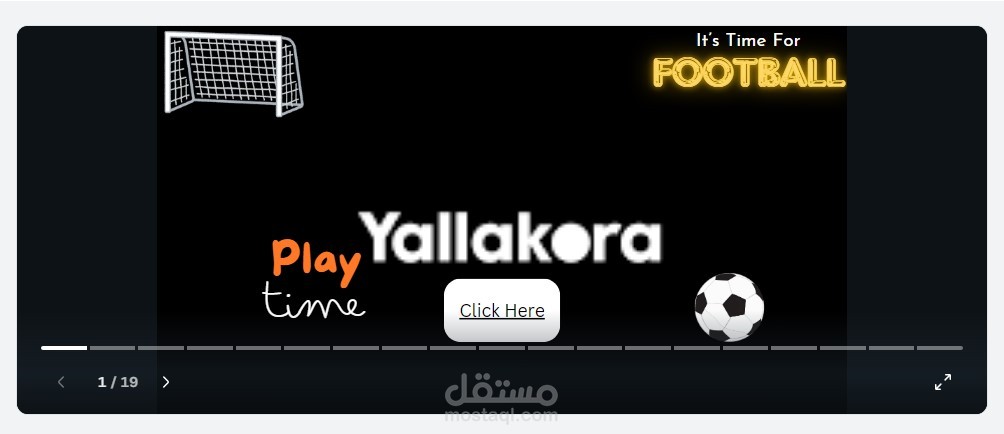 Powerpoint لبرنامج بأسم "Yalla Kora"