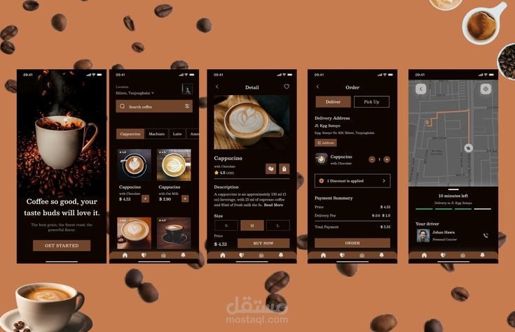 تصميم موقع كافي باستخدام Figma