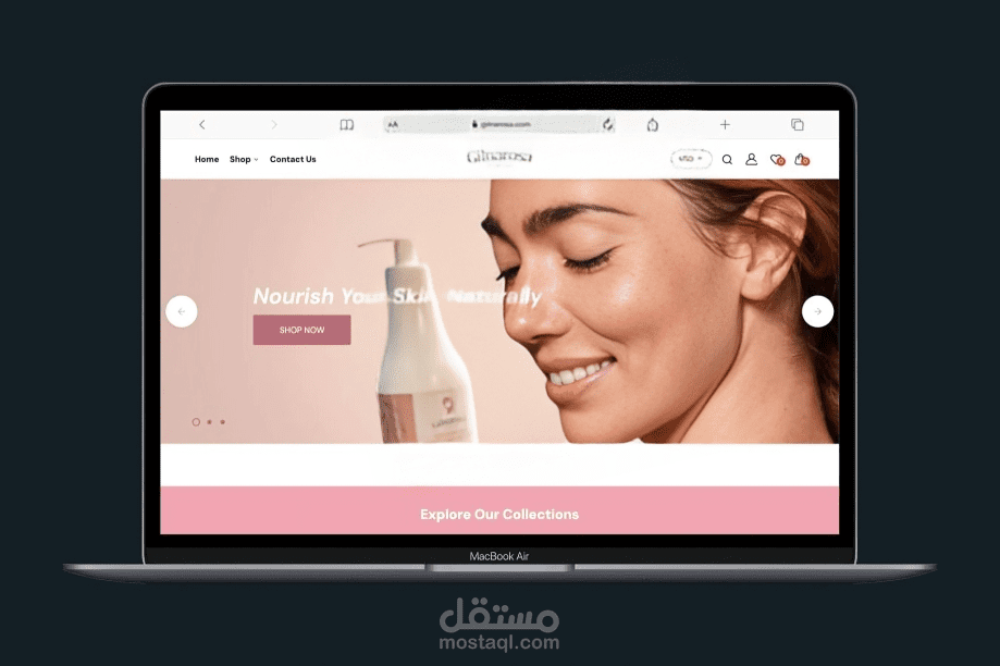 تصميم متجر Shopify لمنتجات skin care
