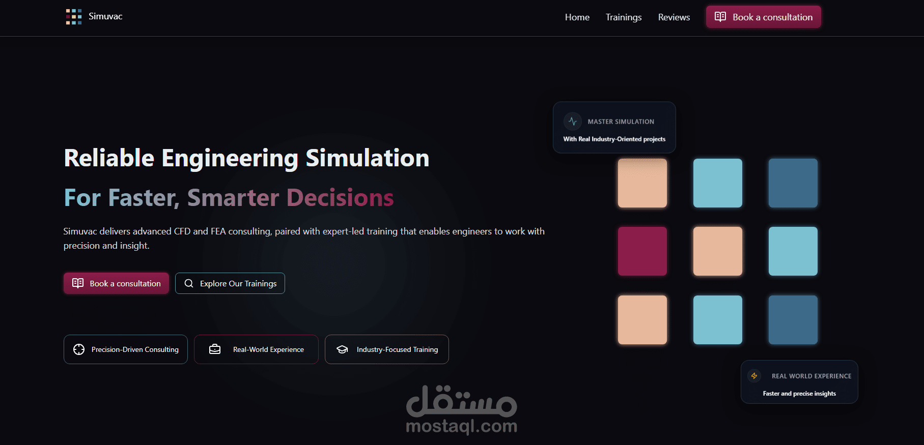 موقع لشركة استشارات وتدريبات