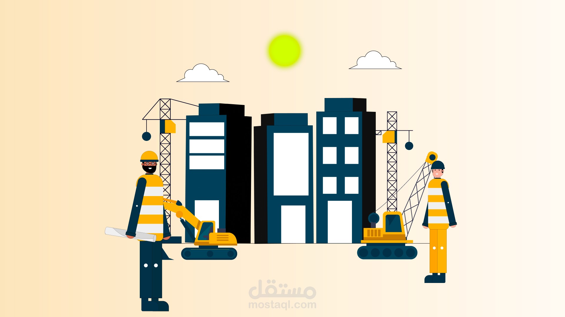 مشروع موشن جرافيك شركة مقاولات