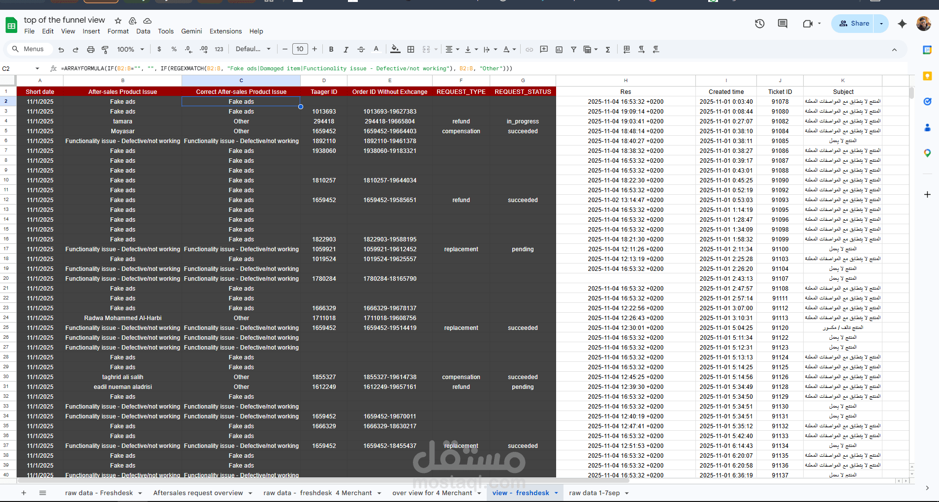 تنظيف وتحويل الداتا الخام (Raw Data) وتحويلها من شكل غير منظم ومليان أخطاء، لبيانات نظيفة ومهيكلة وجاهزة للتحليل بشكل فوري.