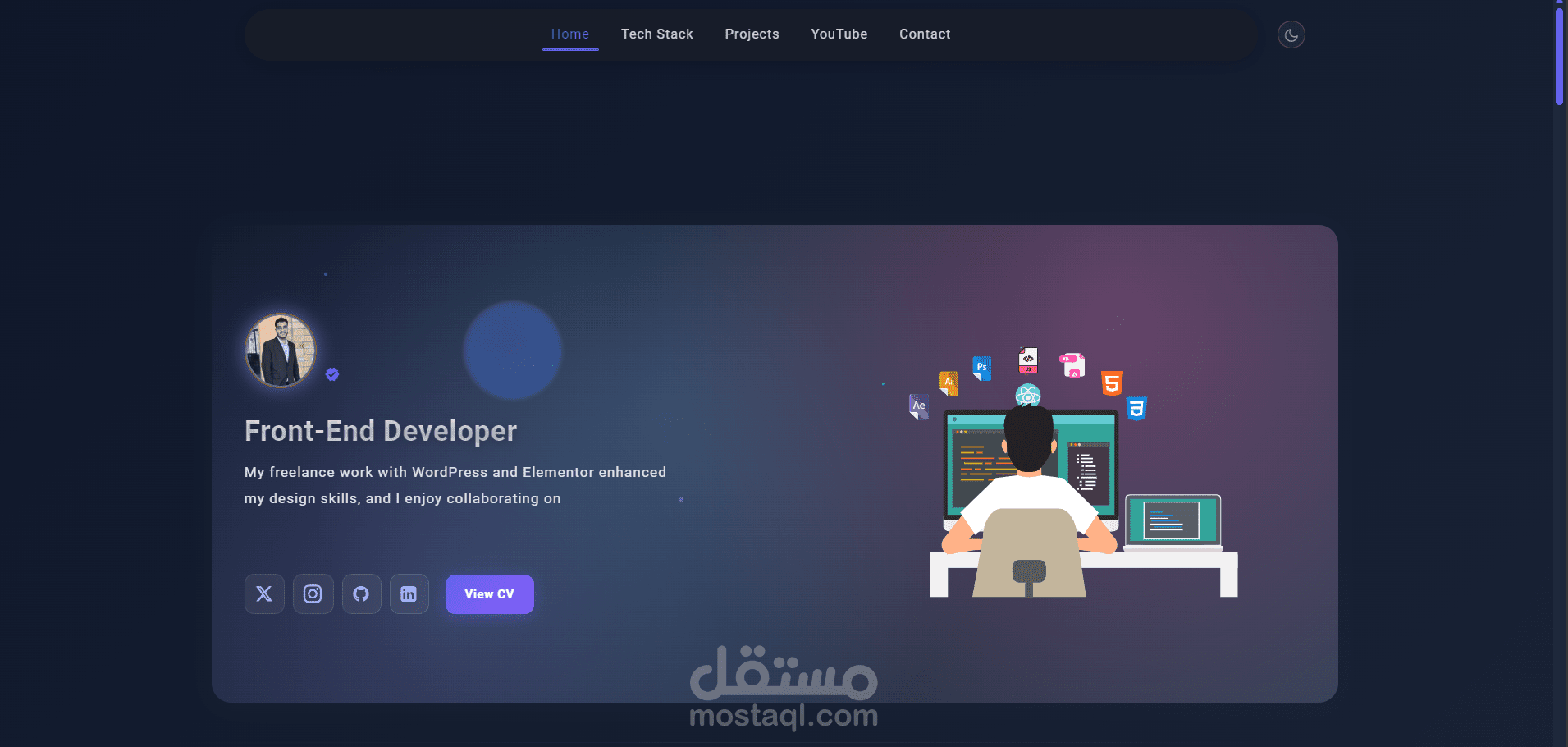 واجهة مستخدم تفاعلية باستخدام React.js