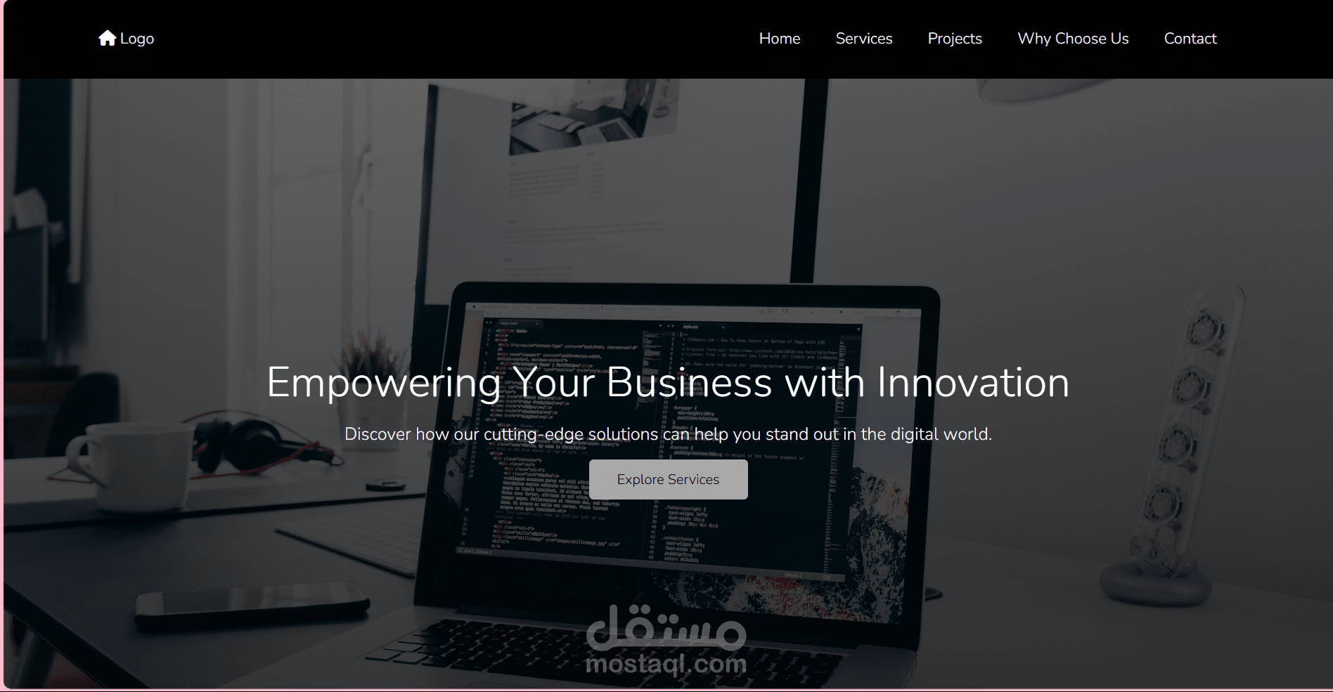 إنشاء صفحة هبوط جذابة باستخدام HTML وCSS و Bootstrap