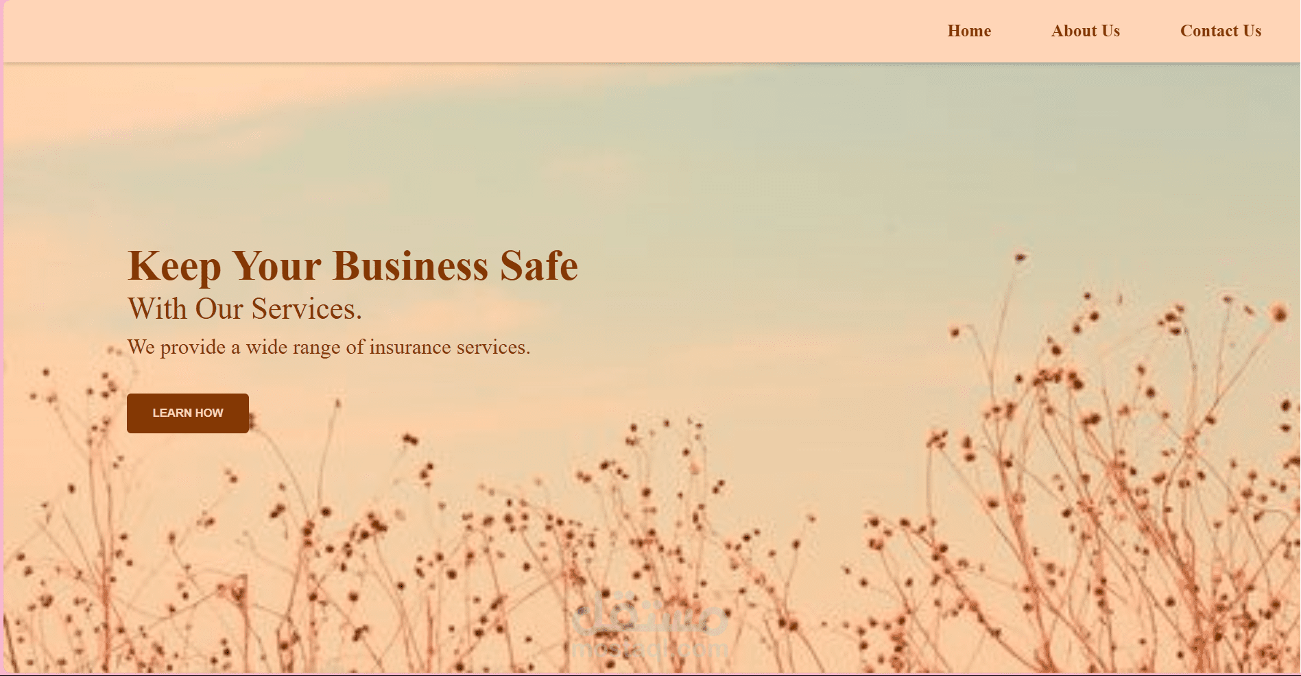 صفحة هبوط Home Page Design