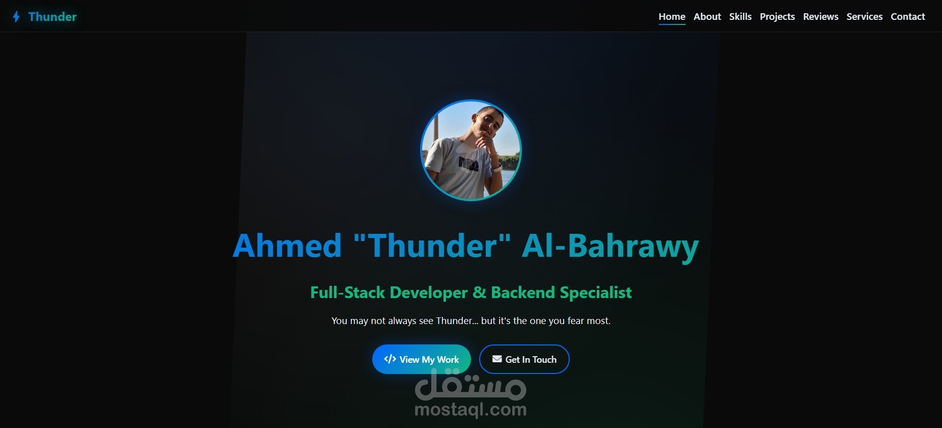 Personal Portfolio Website - Thunder's World