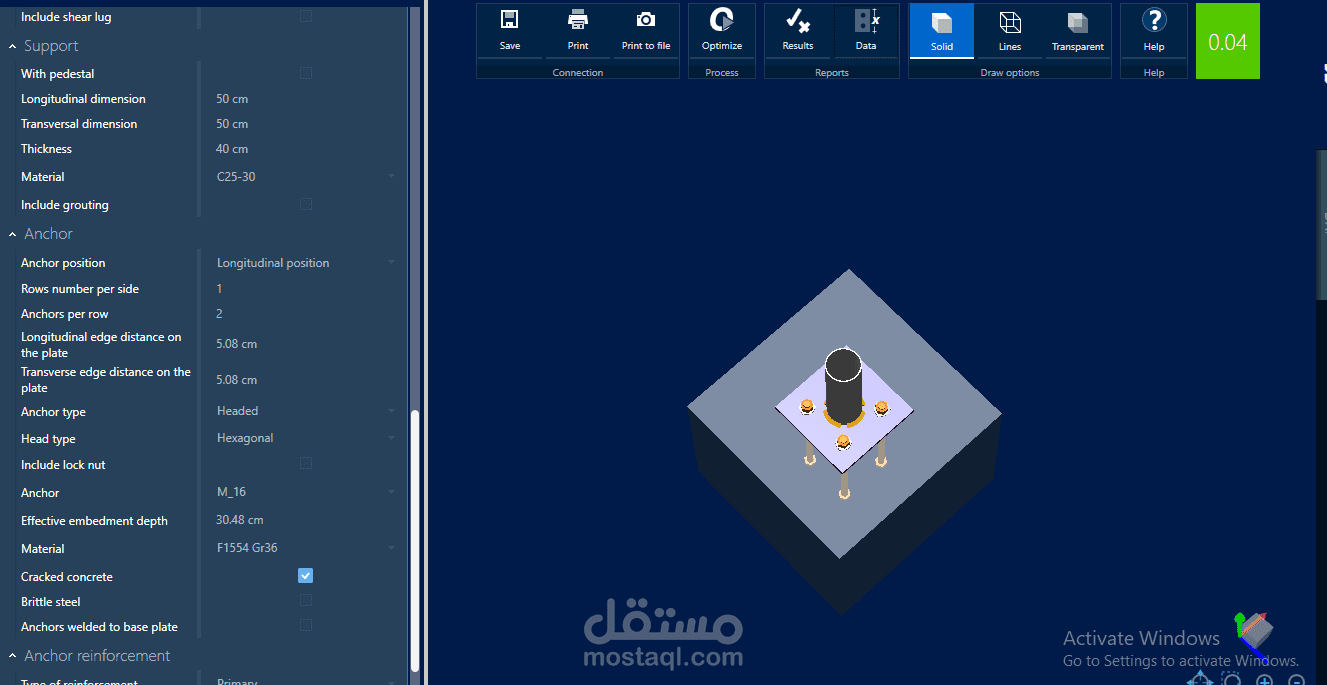 base plate connection design