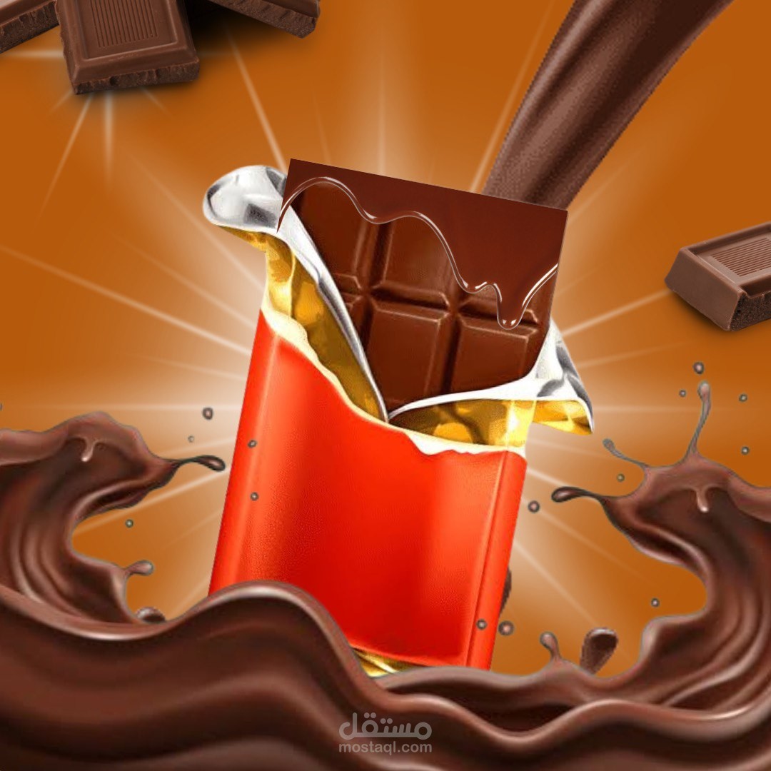 تصميم اعلان شيكولاته