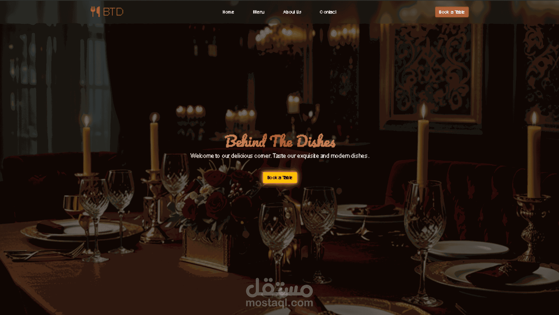 صفحة هبوط لمطعم BTD