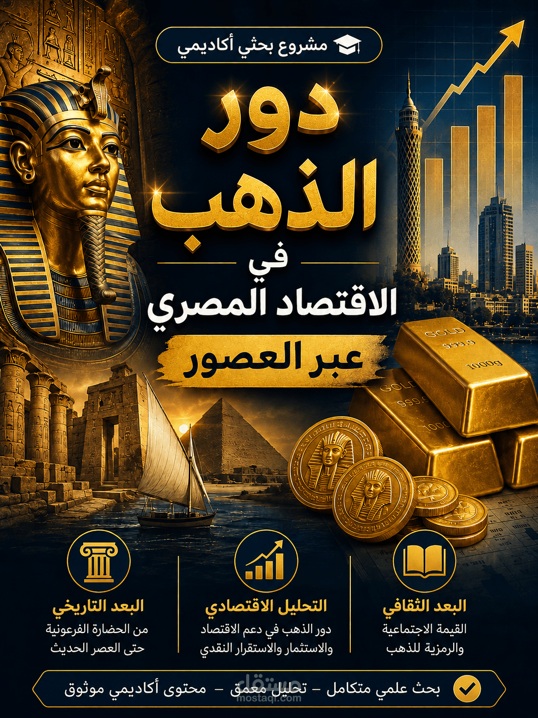 بحث أكاديمي: أسعار الذهب في مصر عبر العصور: تحليل تاريخي واقتصادي شامل