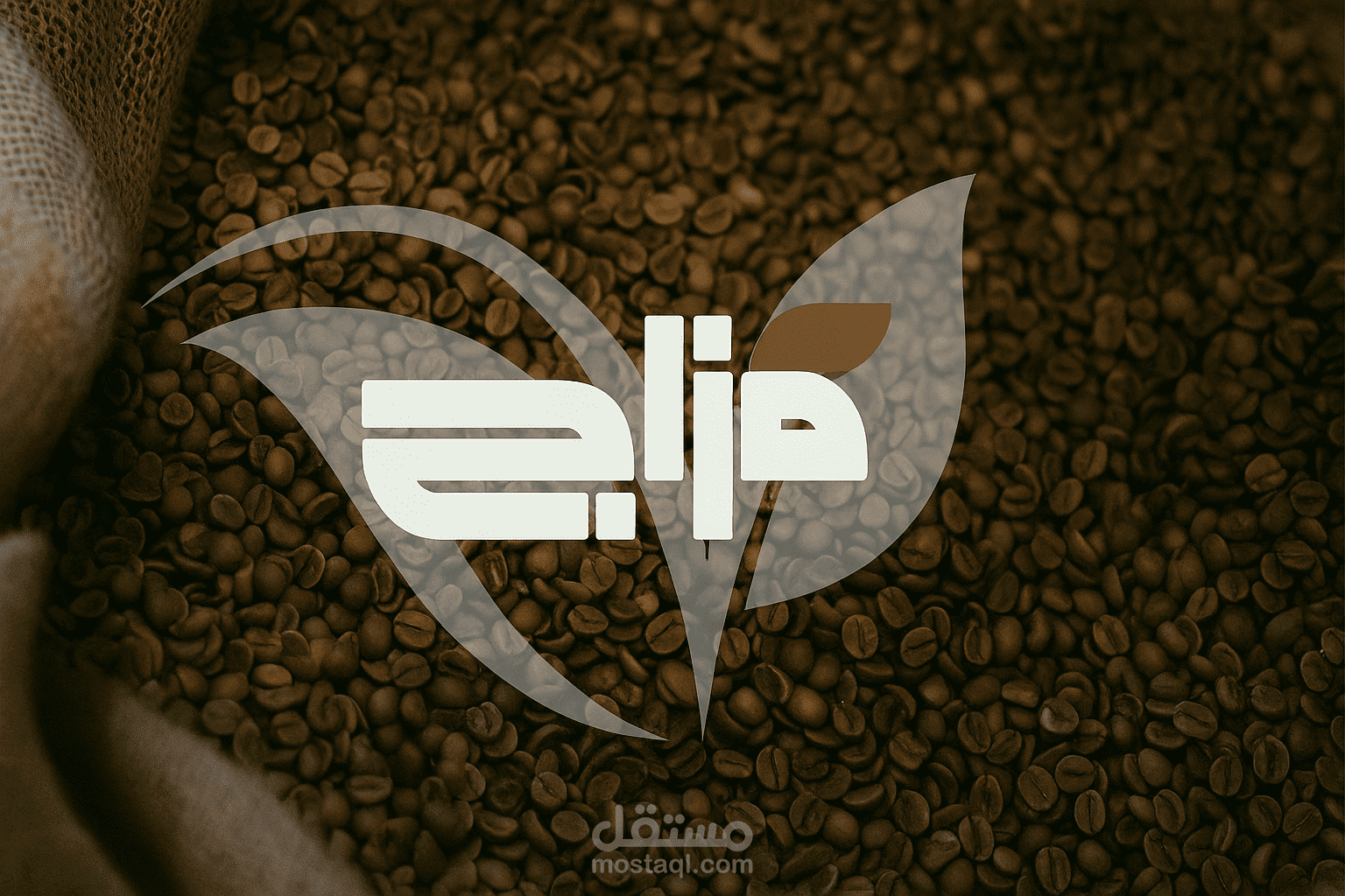 هوية بصرية لبراند قهوة "مزاج" مع ألوان راقية وتصميم عصري وجذاب