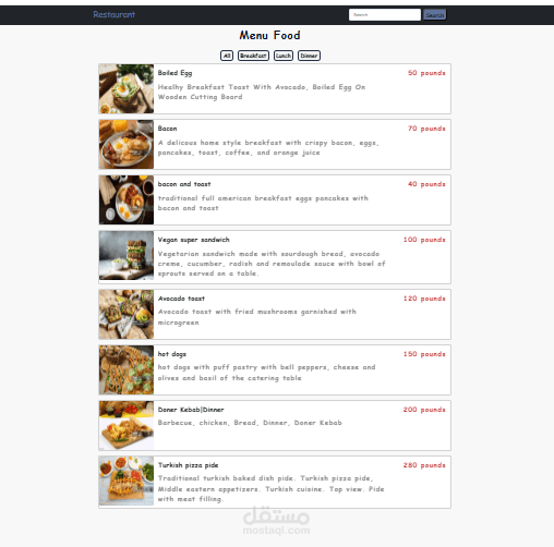 Menu Food