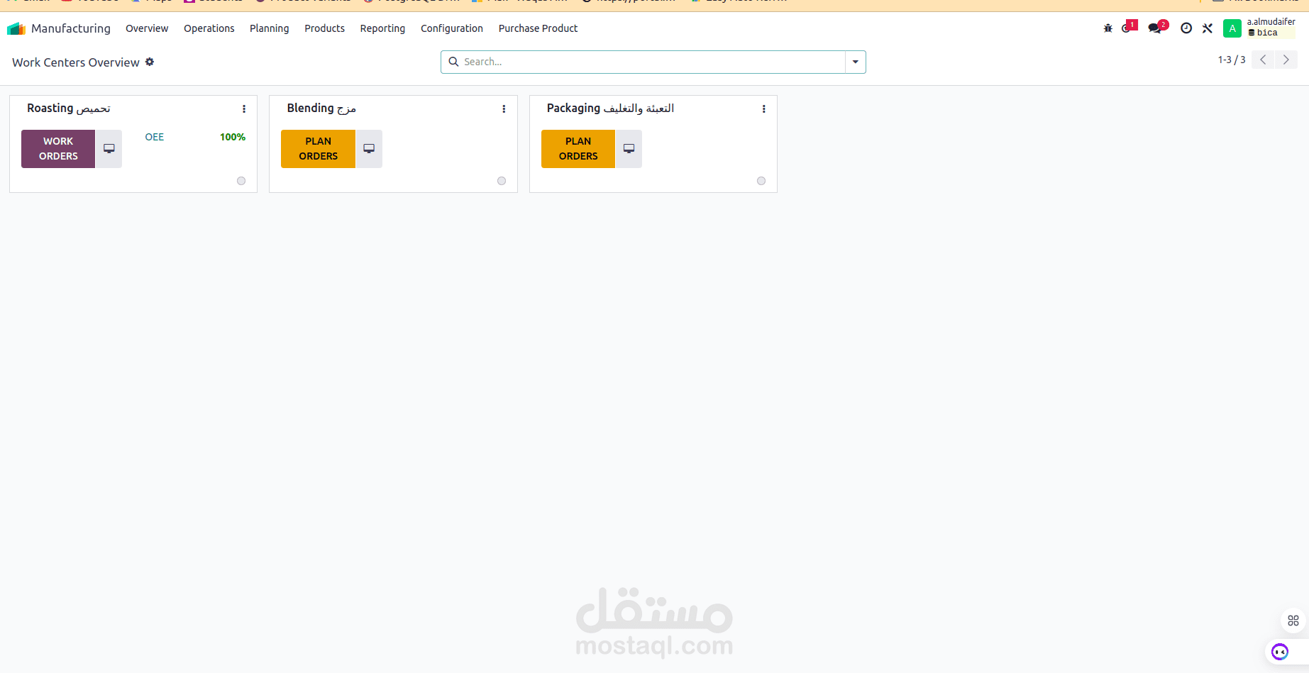 Odoo Implementation for Coffee Factory