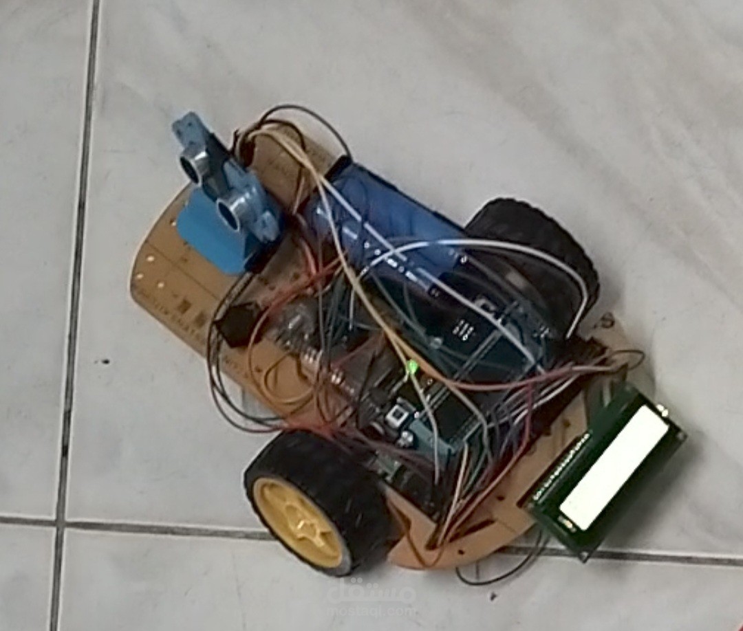 روبوت متفادي العوائق قائم علي متحكم Atmega32