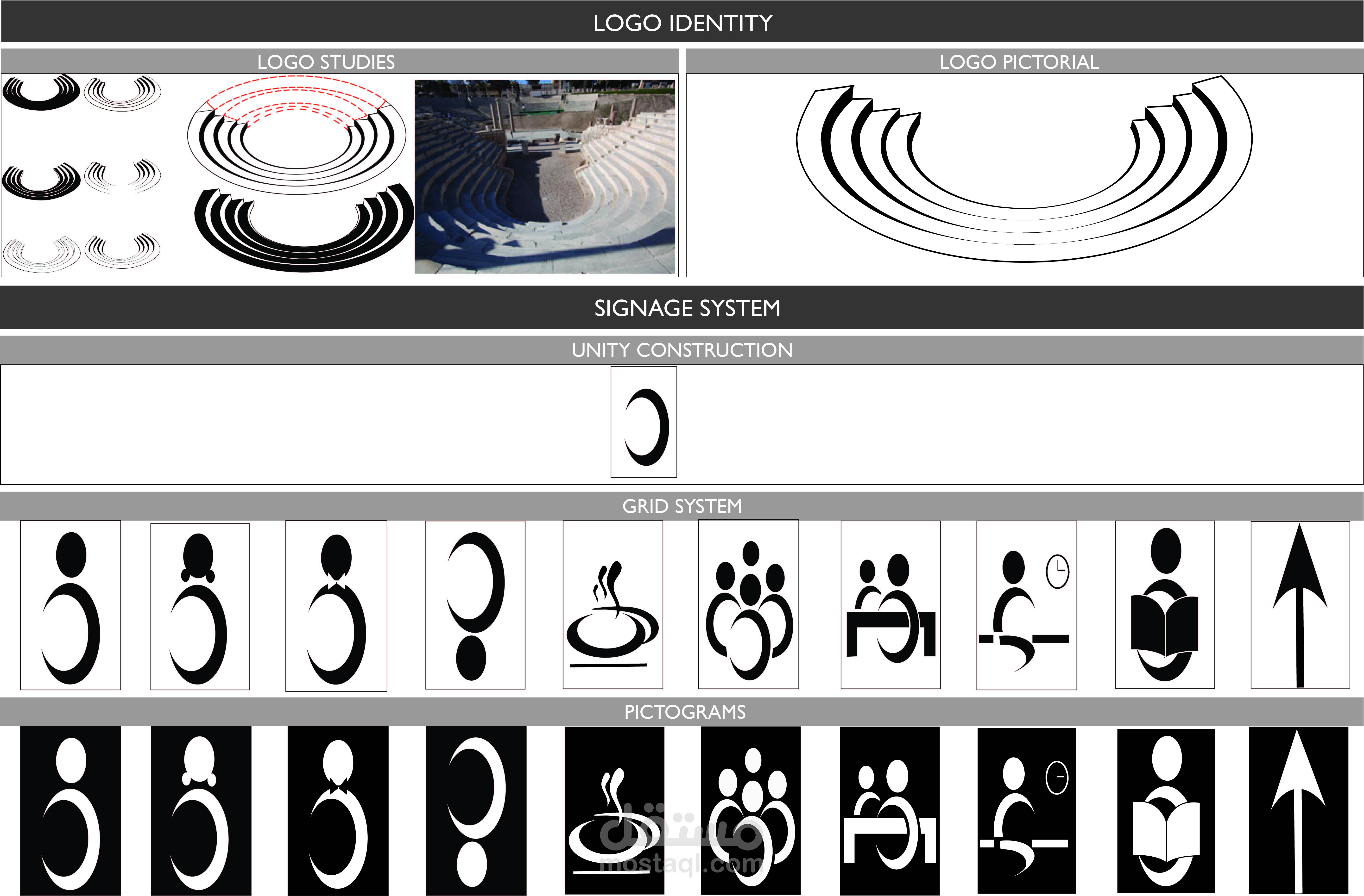 logo identity and signage system