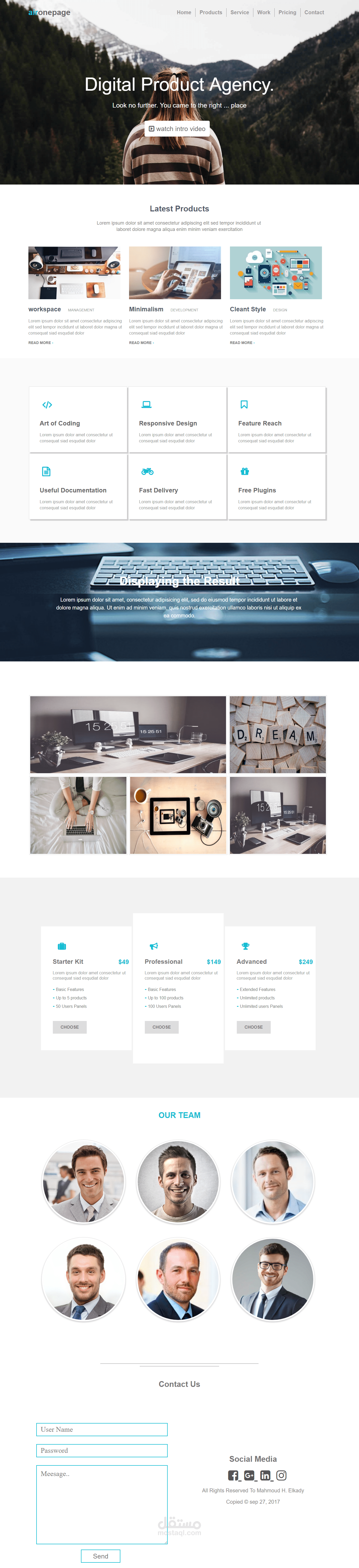 تصميم موقع استاتيكي باستخدام HTML5, CSS3