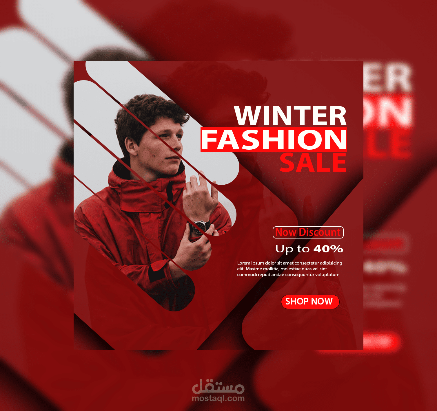 ًًتصميم winter fashion سوشيال ميديا