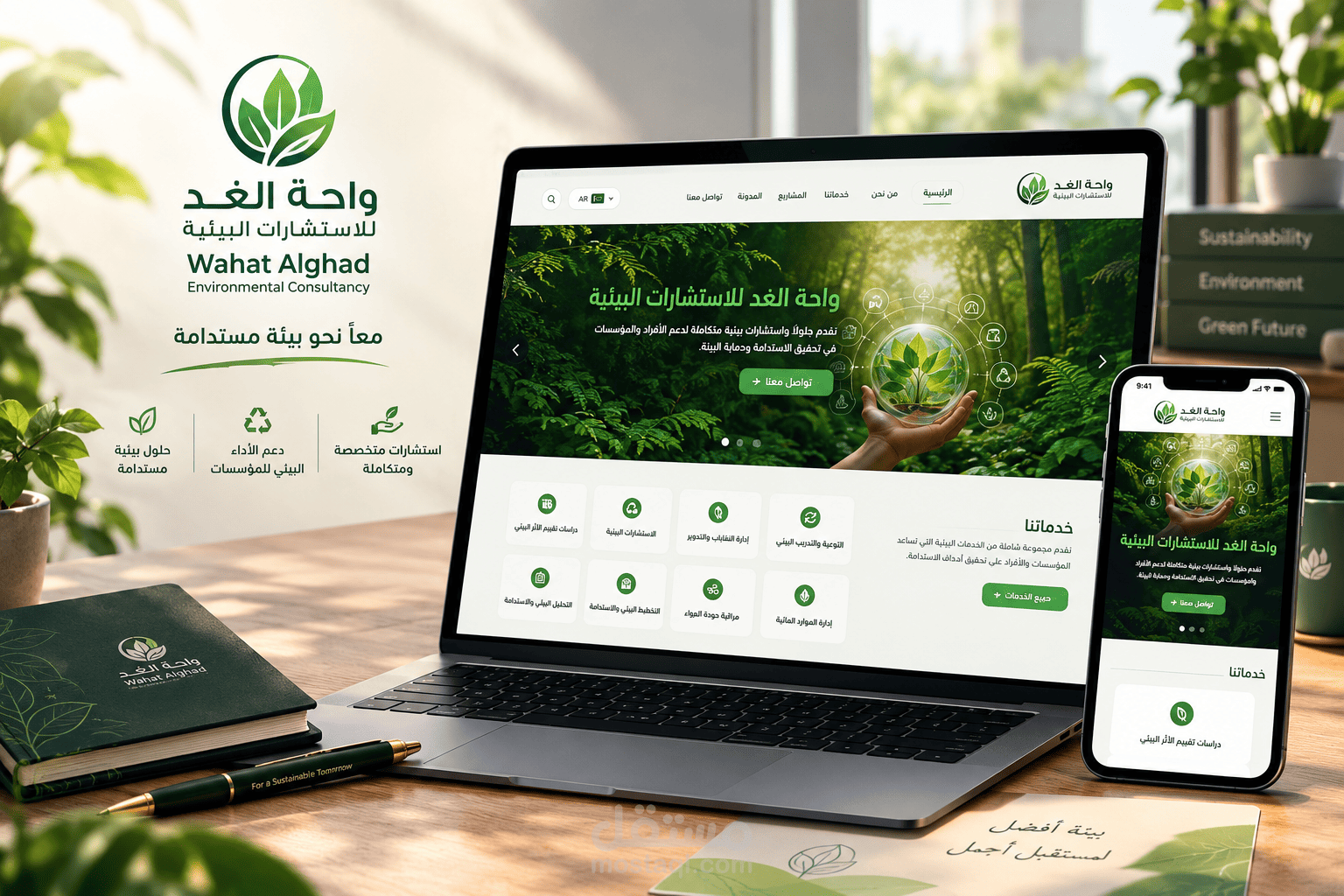 موقع  واحة الغد للإستشارات البيئية