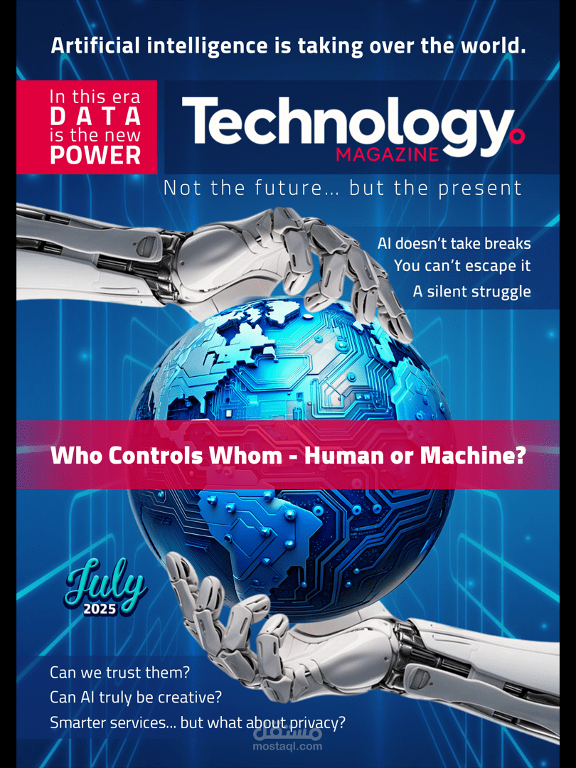 تصميم غلاف مجلة تكنولوجيه