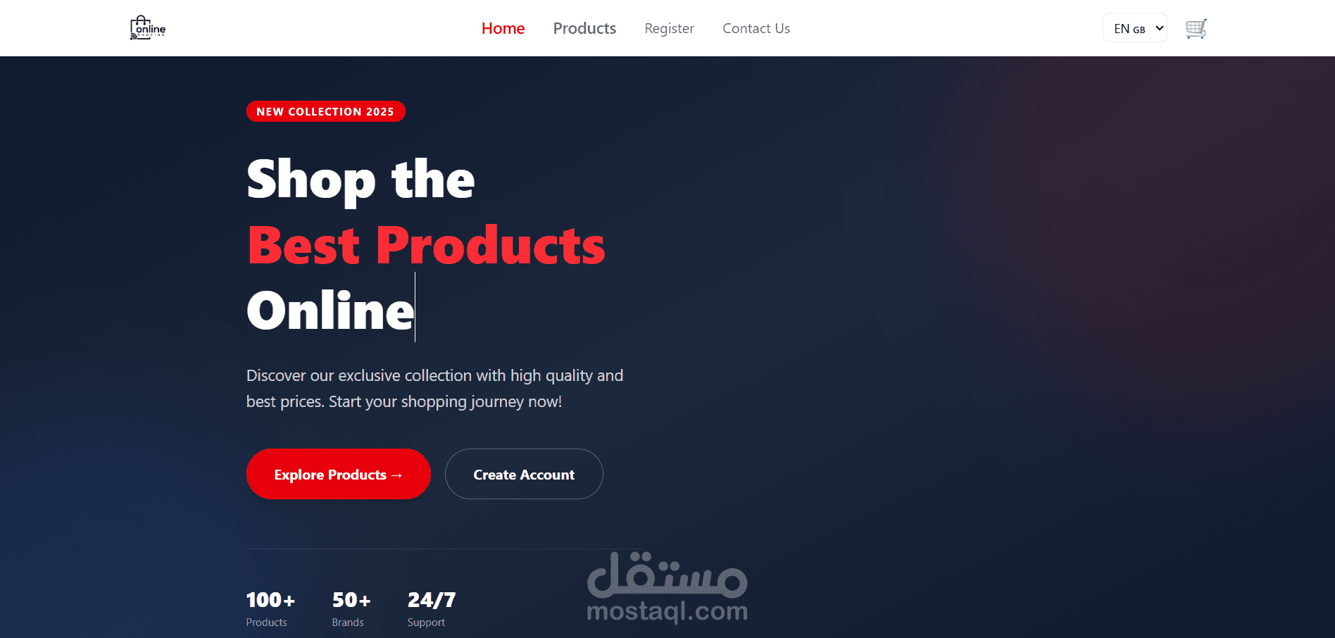 متجر إلكتروني متكامل (Bilingual) باستخدام React و Redux Toolkit