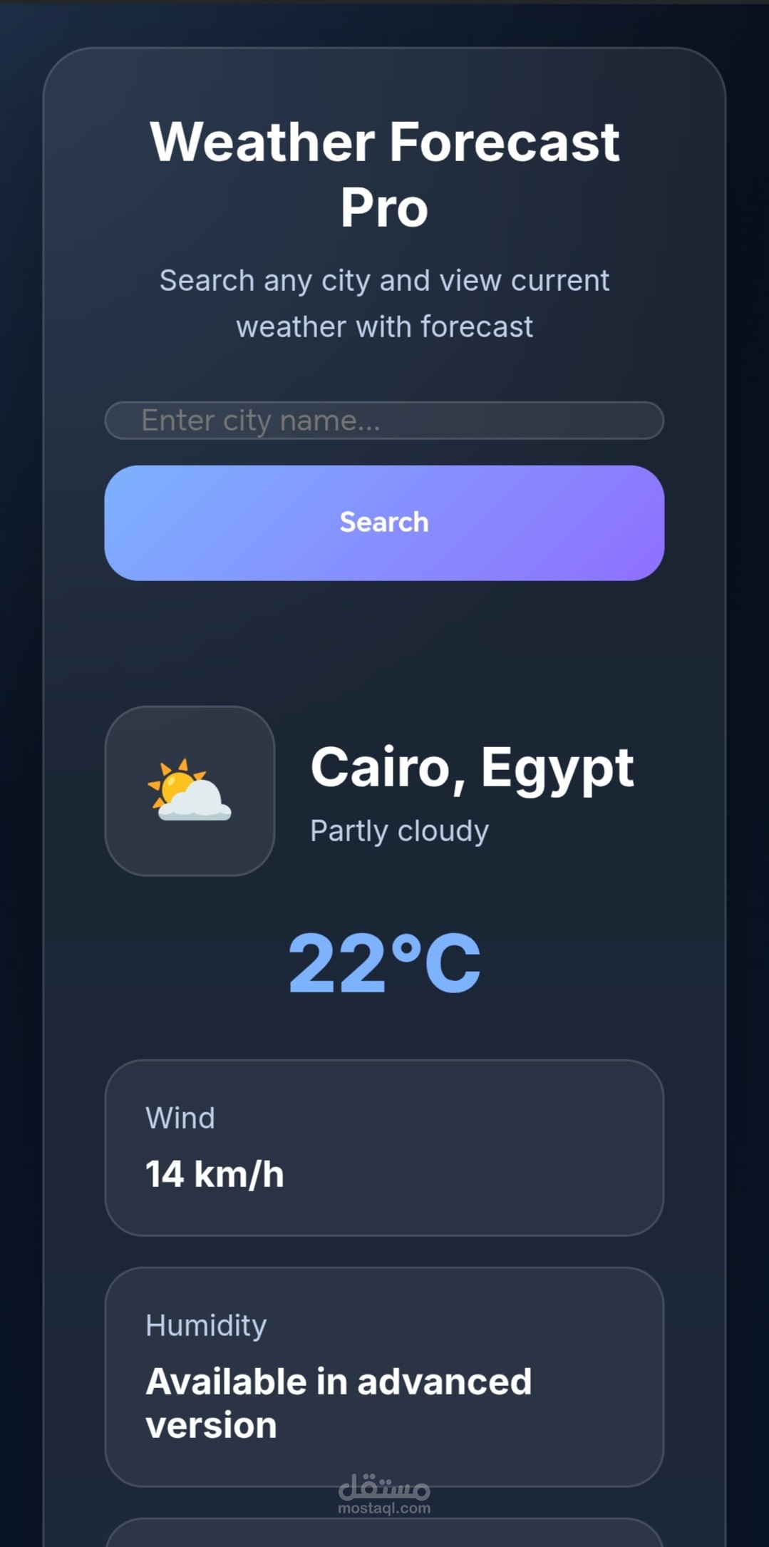 Weather Forecast Web App