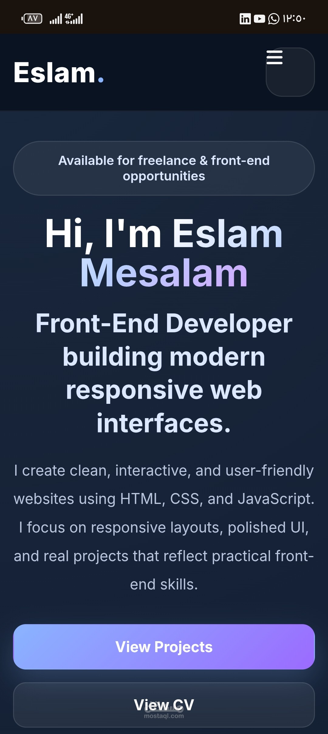 Personal Portfolio Website