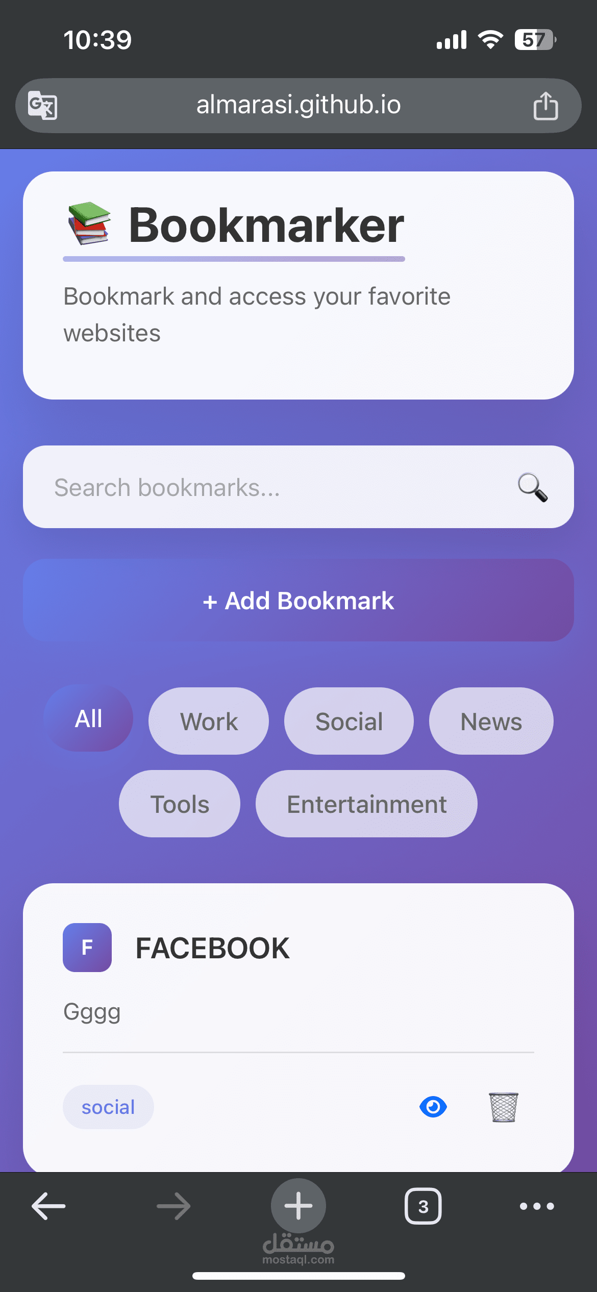 Websites bookmark