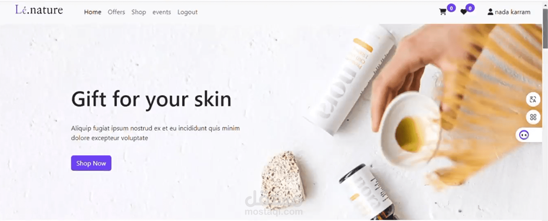 موقع E-commerce متكامل بـ Laravel + Livewire + Bootstrap