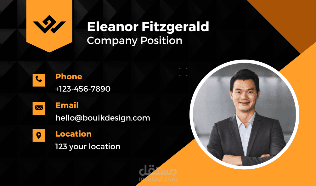 مثال business card