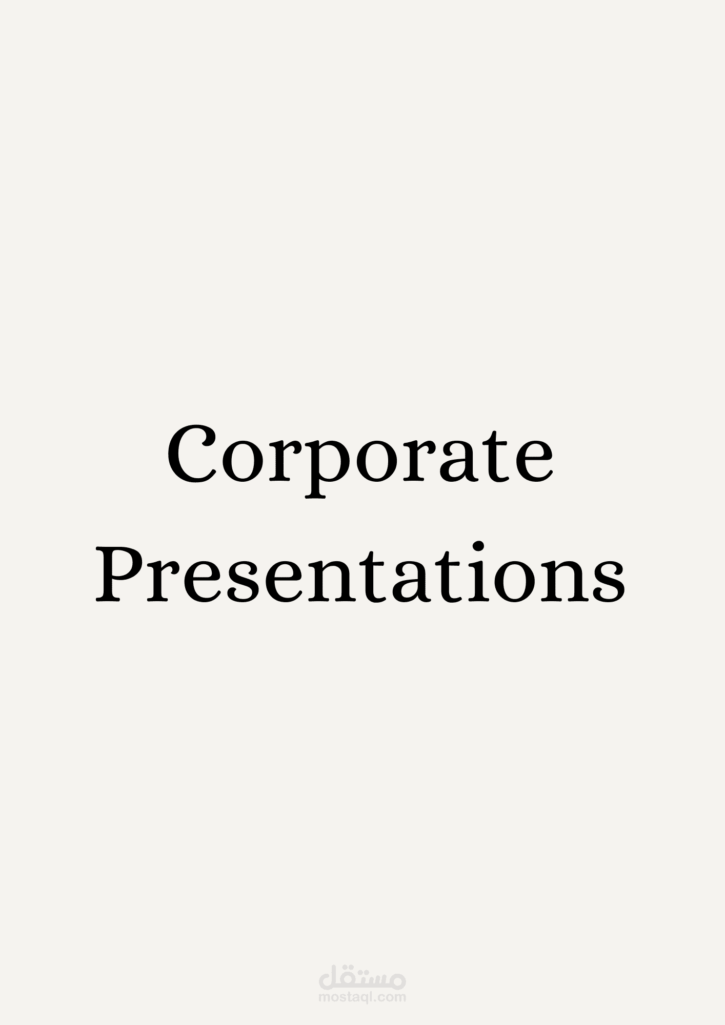 Corporate Presentations