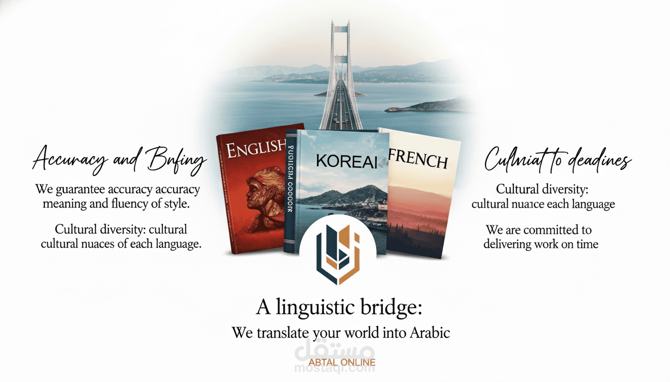 ترجمة احترافية لنصوص متعددة اللغات (إنجليزي، كوري، فرنسي) إلى العربية