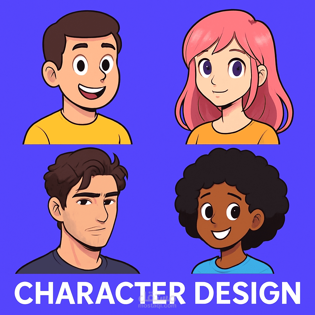 رسم وتصميم شخصيات احترافية بأسلوب إبداعي