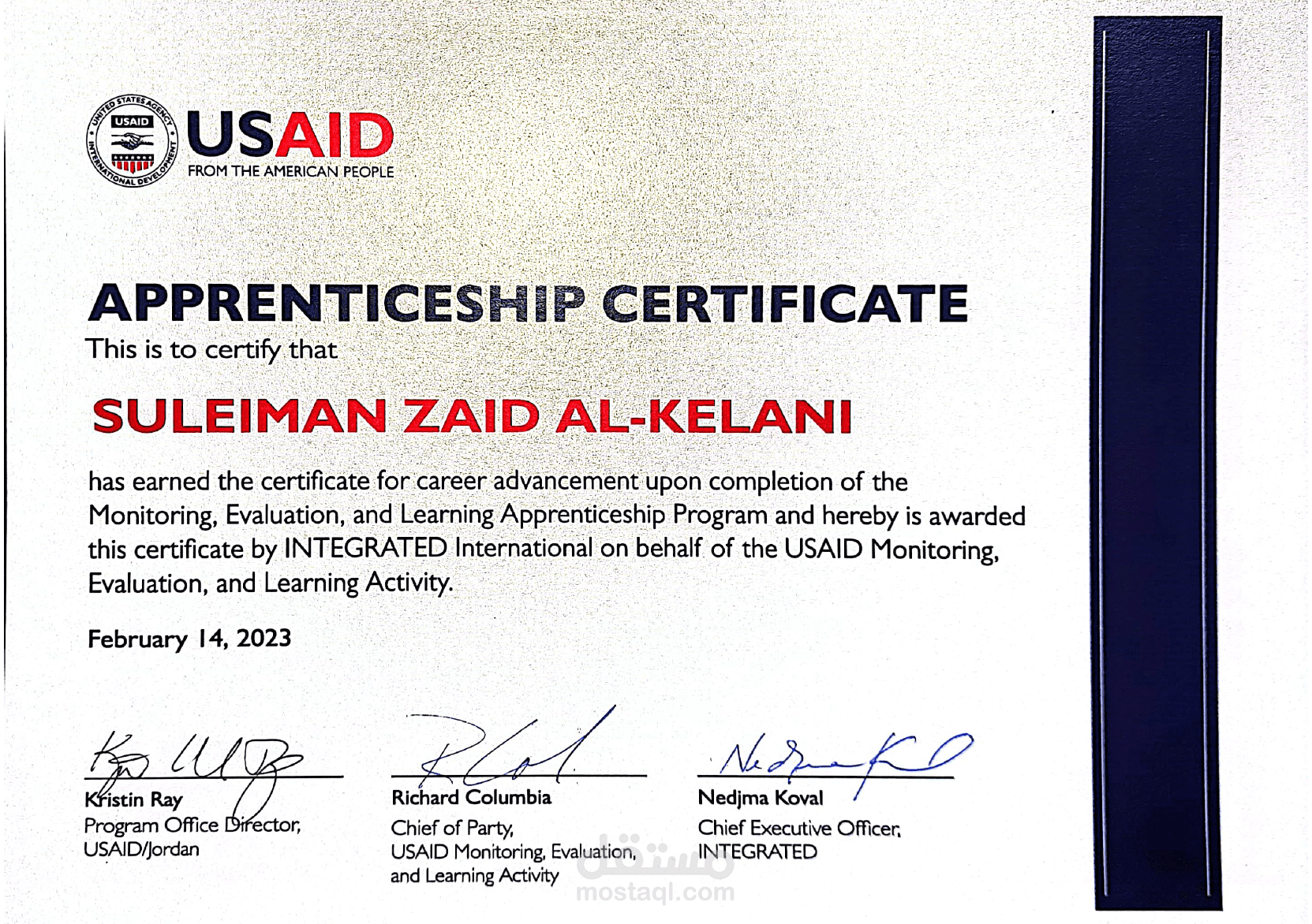 Monitoring, Evaluation, and Learning Apprenticeship Round IV