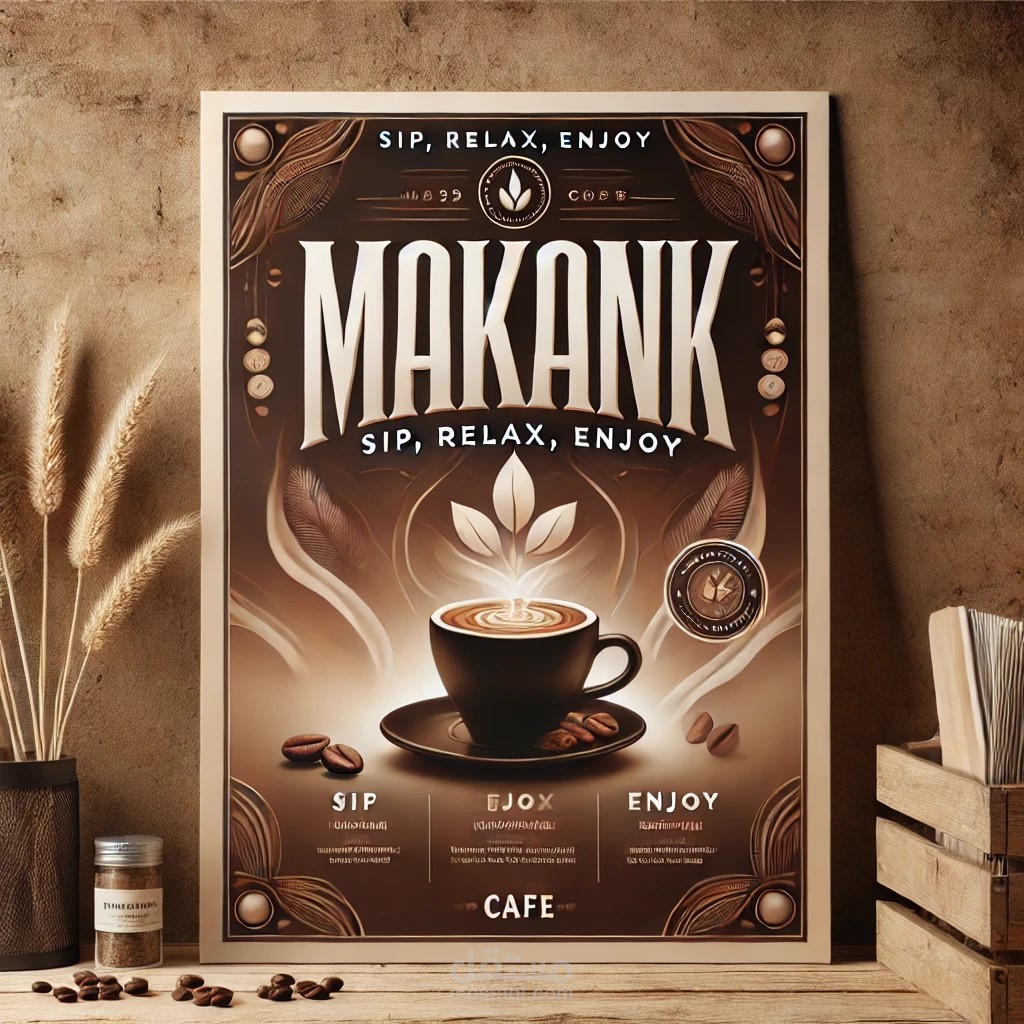 بوستر إعلاني احترافي لكافيه Makank – تصميم جذاب يجذب الزبائن