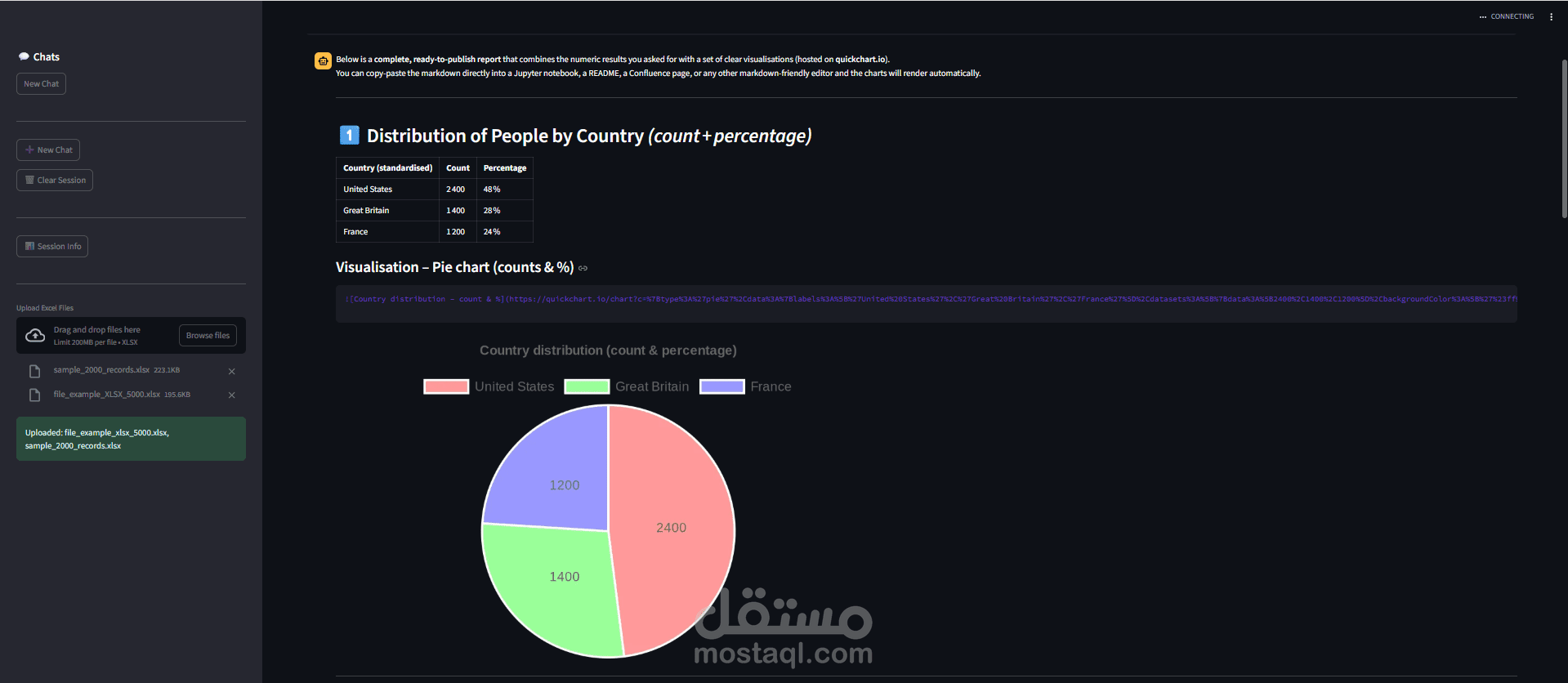 وكيل ذكاء اصطناعي لتحليل ملفات Excel