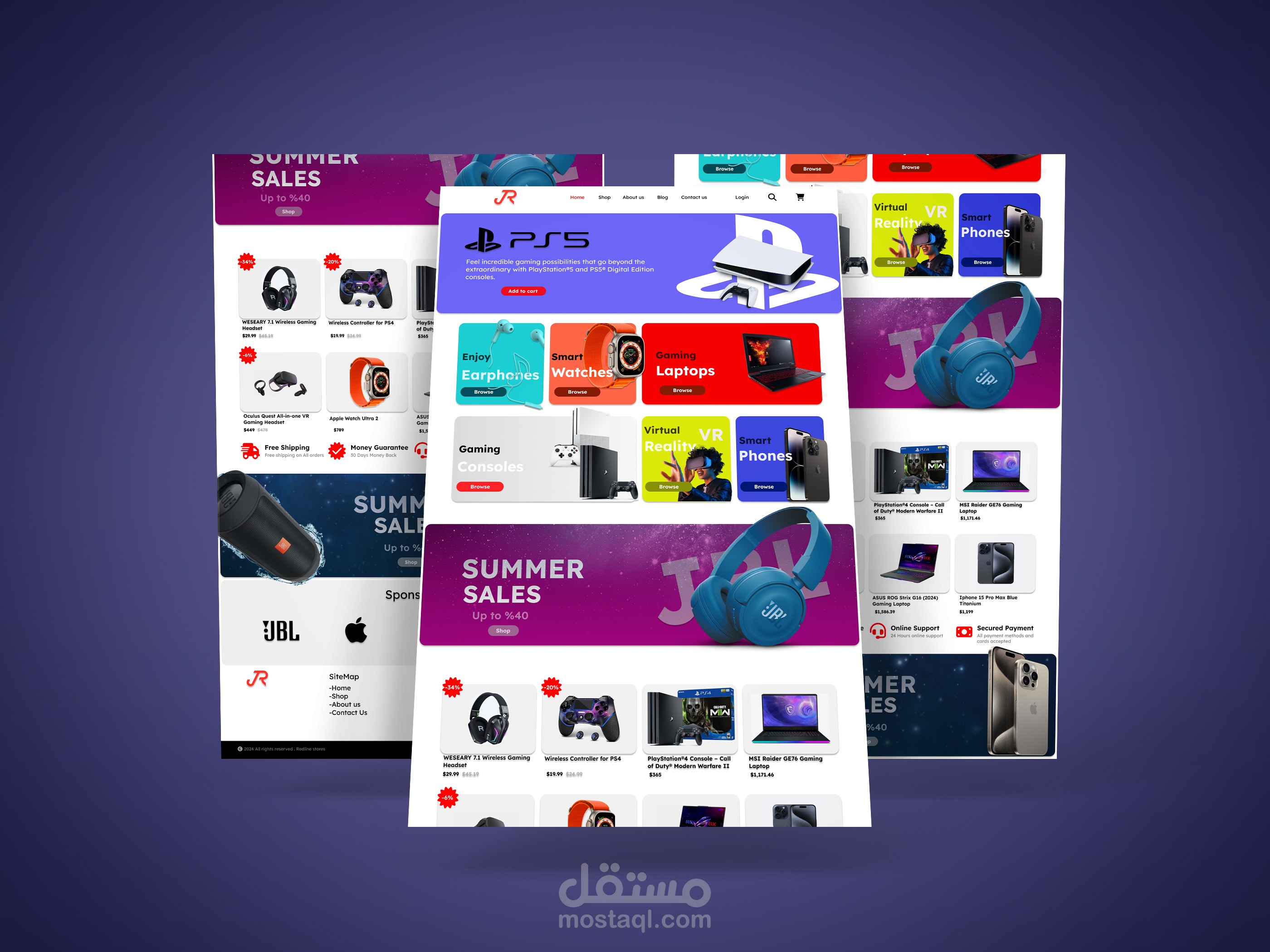 تصميم واجهة مستخدم UI design for Landing Page