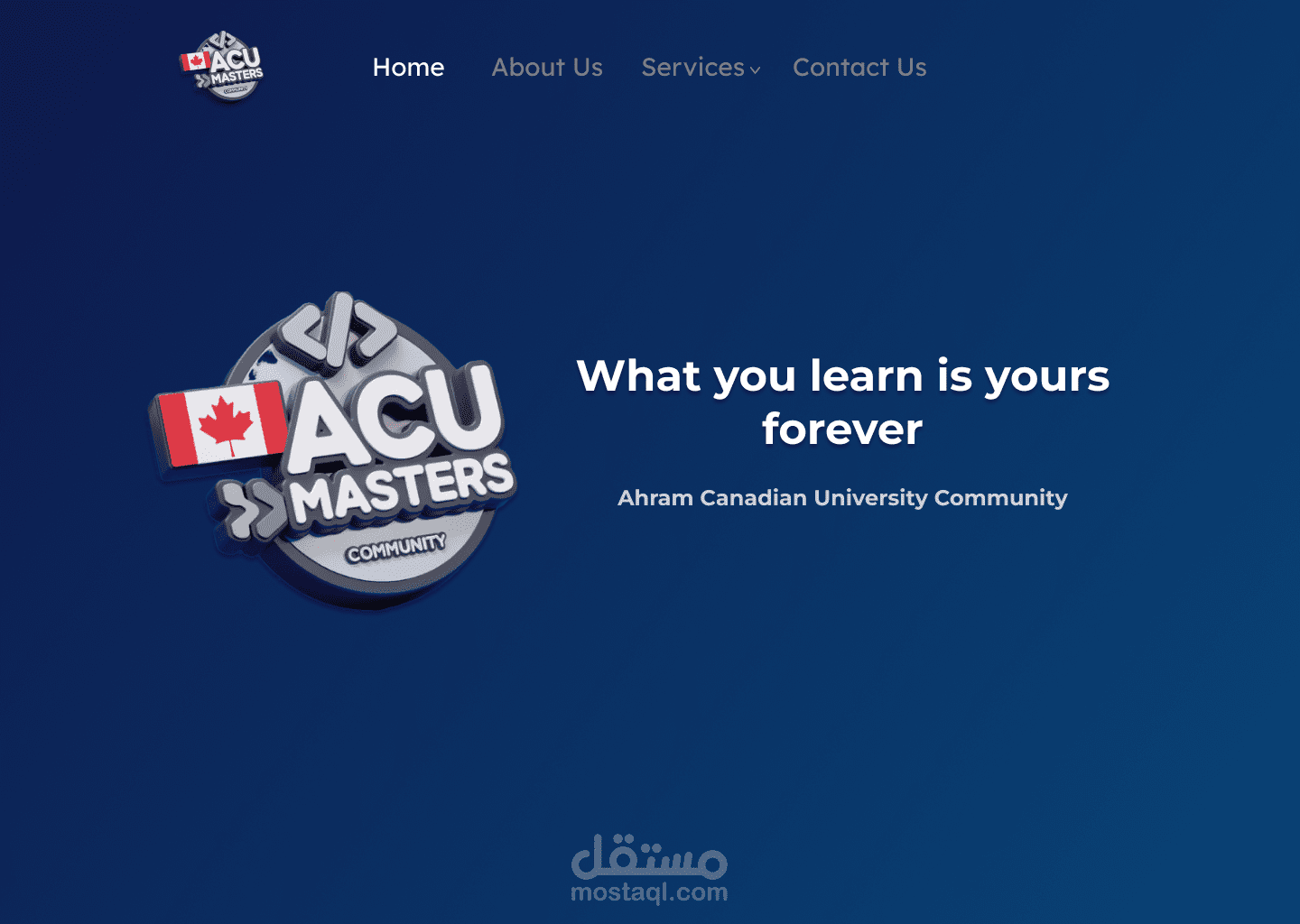 ACU masters Website Design