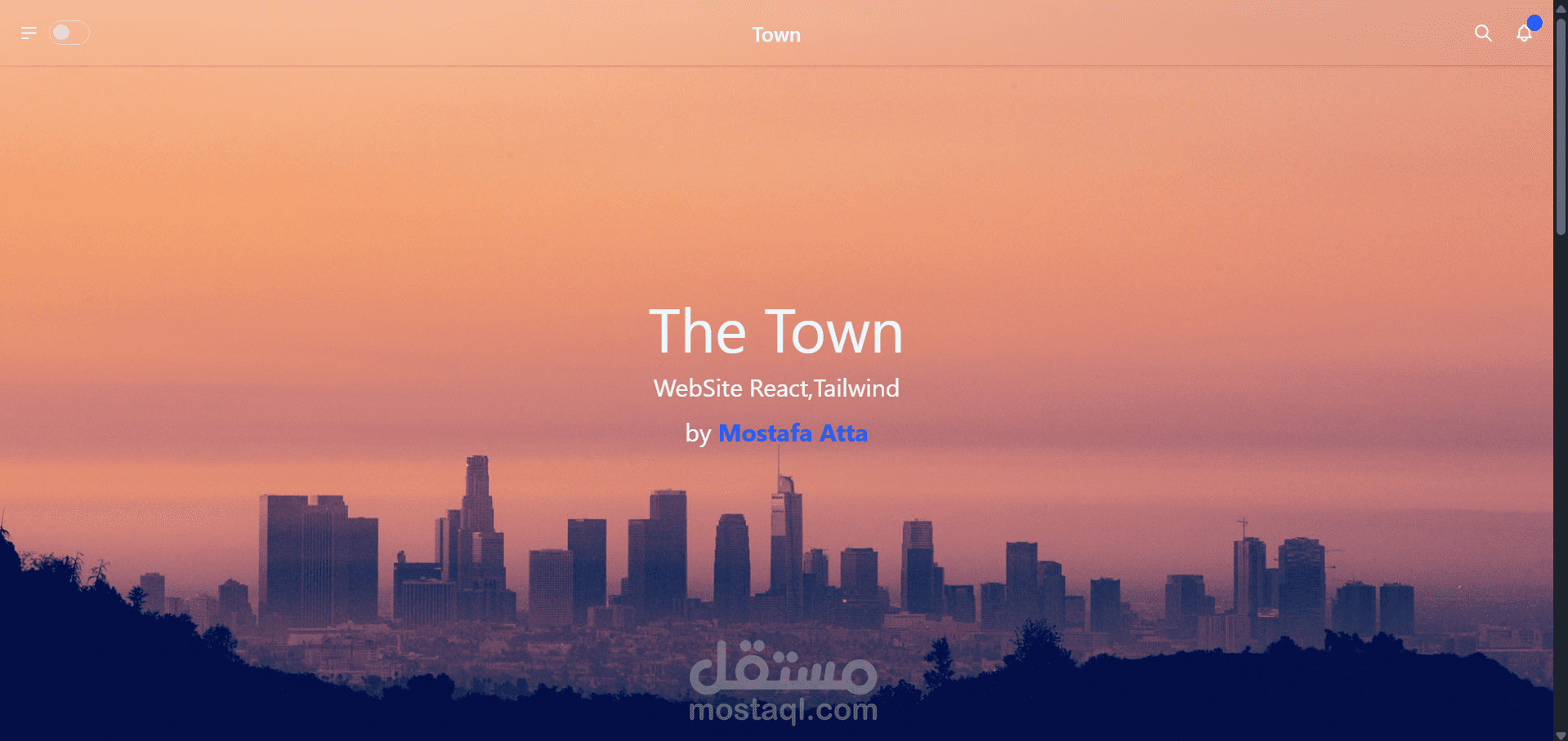 Town Website Landing Page