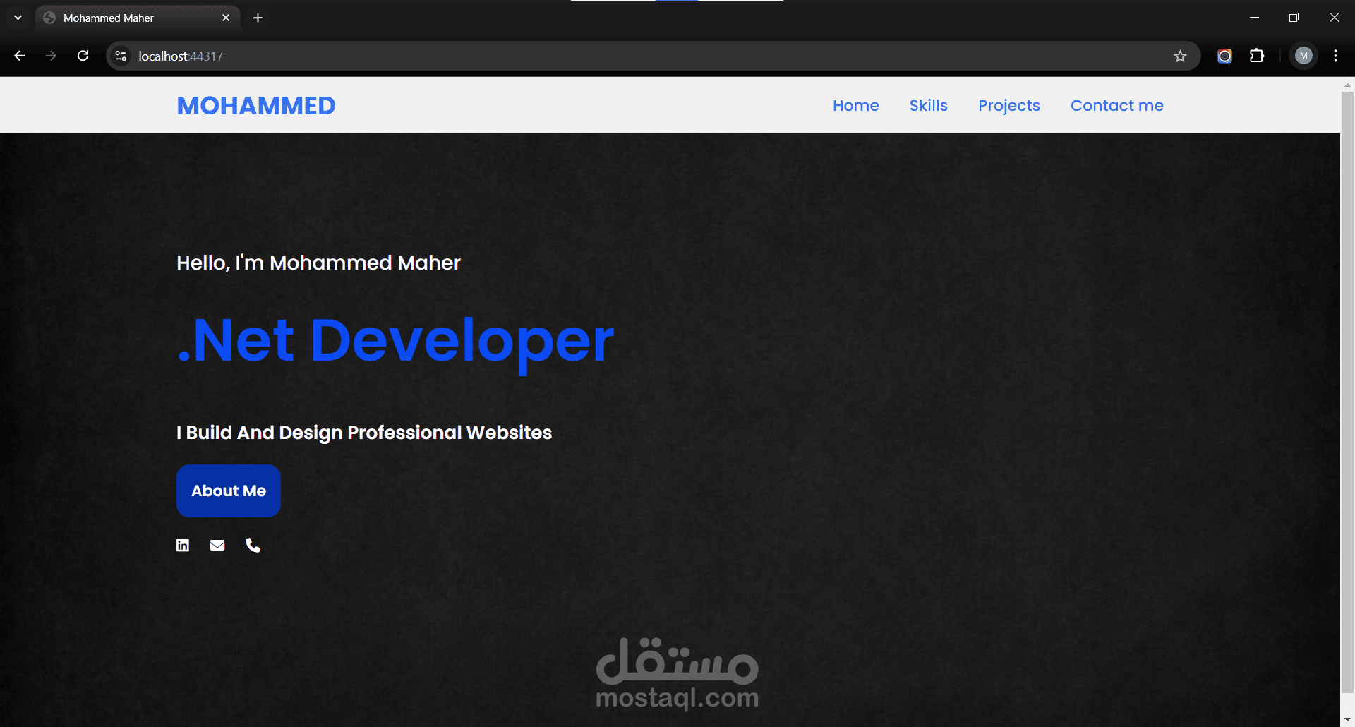 إنشاء بورتفوليو احترافي باستخدام MVC