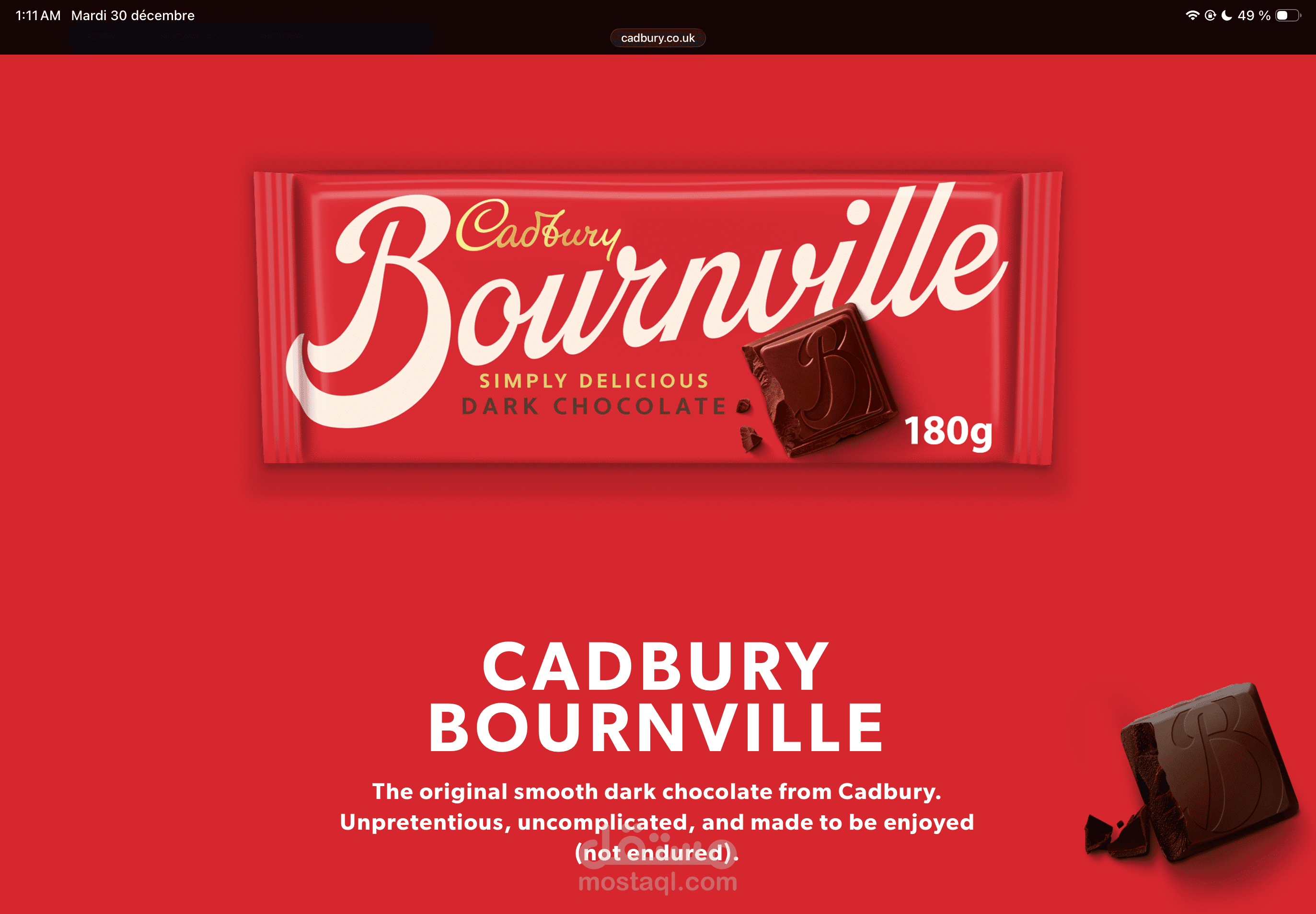 تعليق صوتي لشوكولاطة bournville