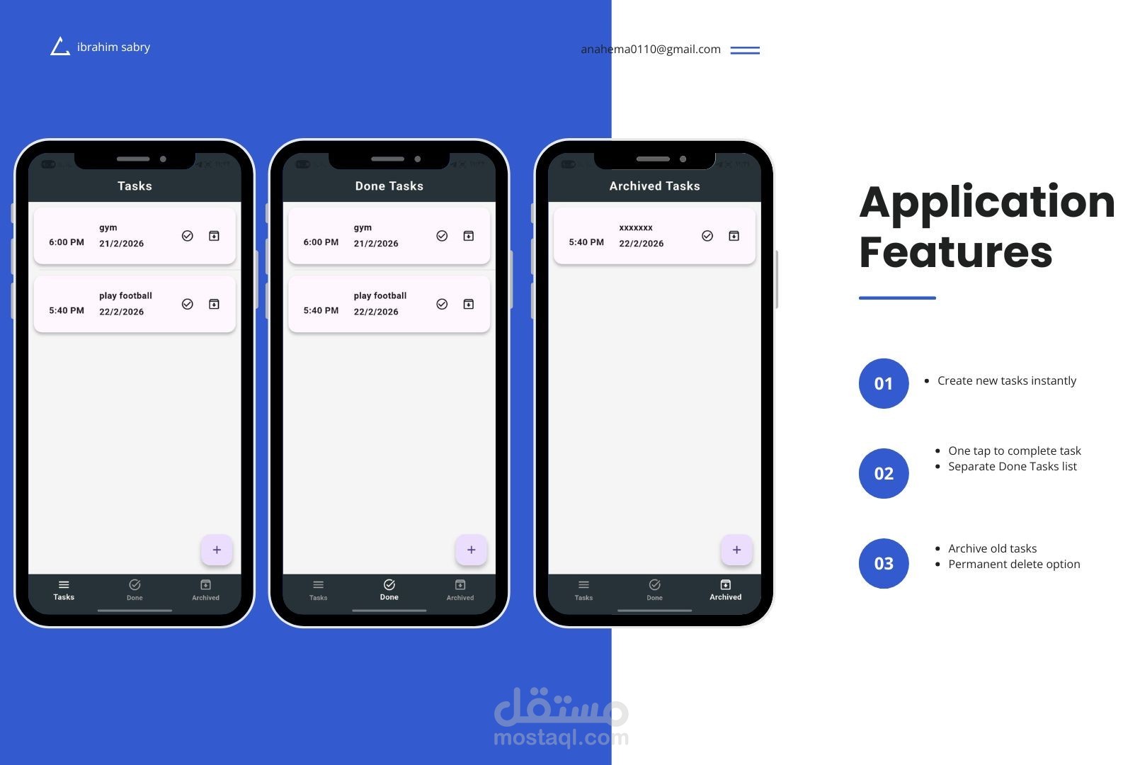 تطبيق لادارة المهام - tasks