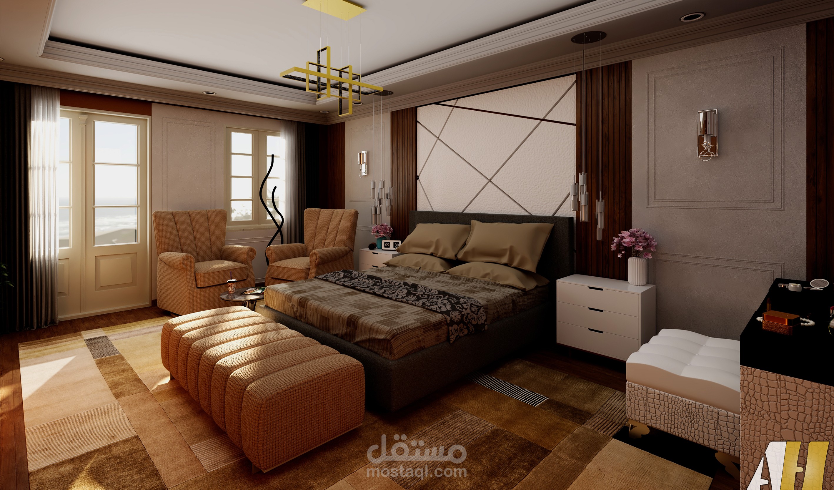 تصميم غرفة نوم رئيسية