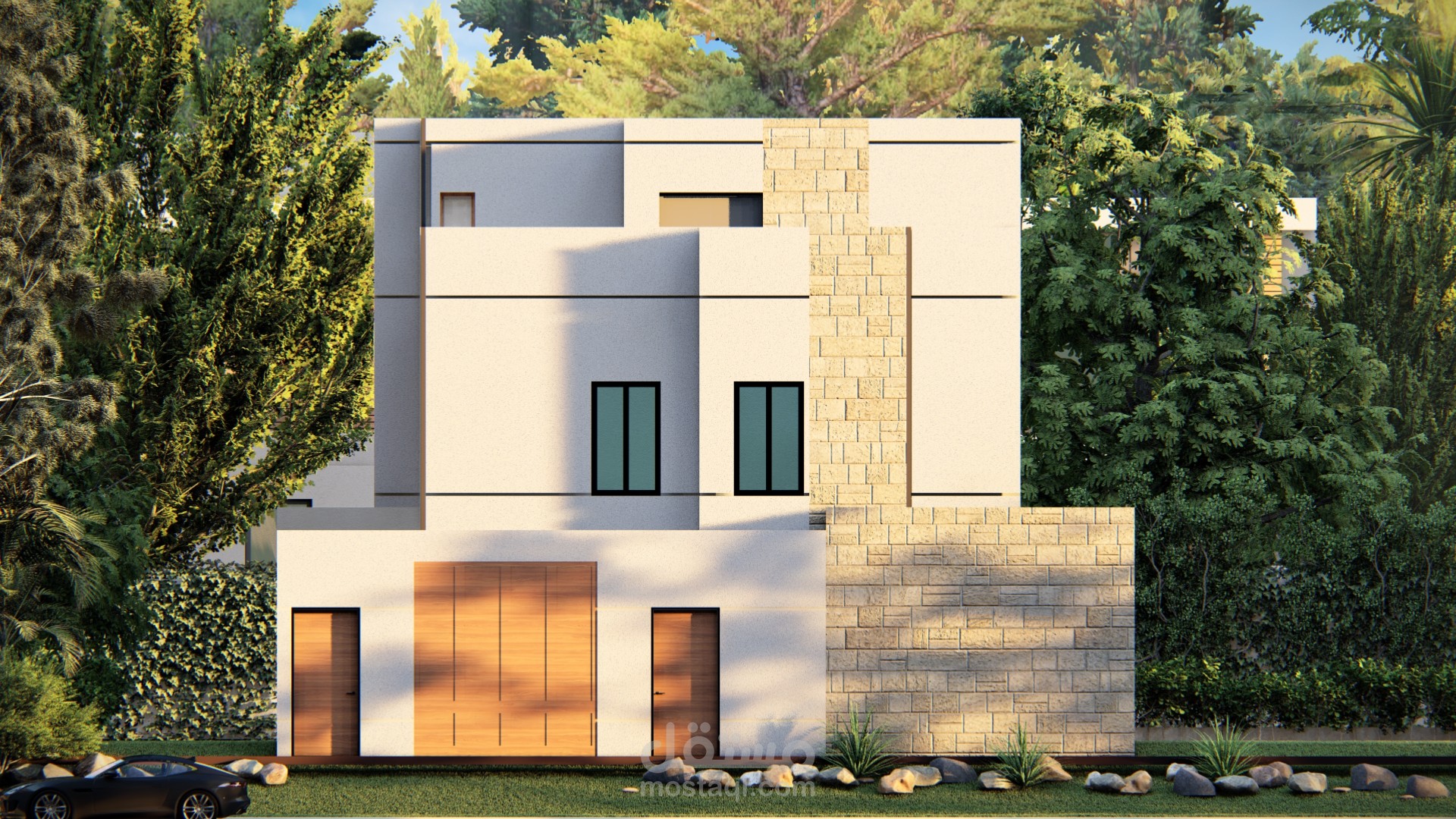 تصميم واجهة فيلا سكنية بالامارات