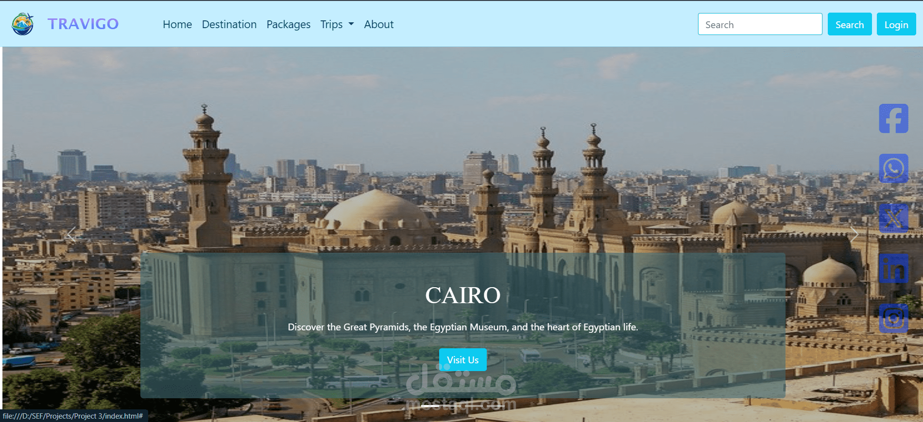 موقع باستخدام البوتستراب