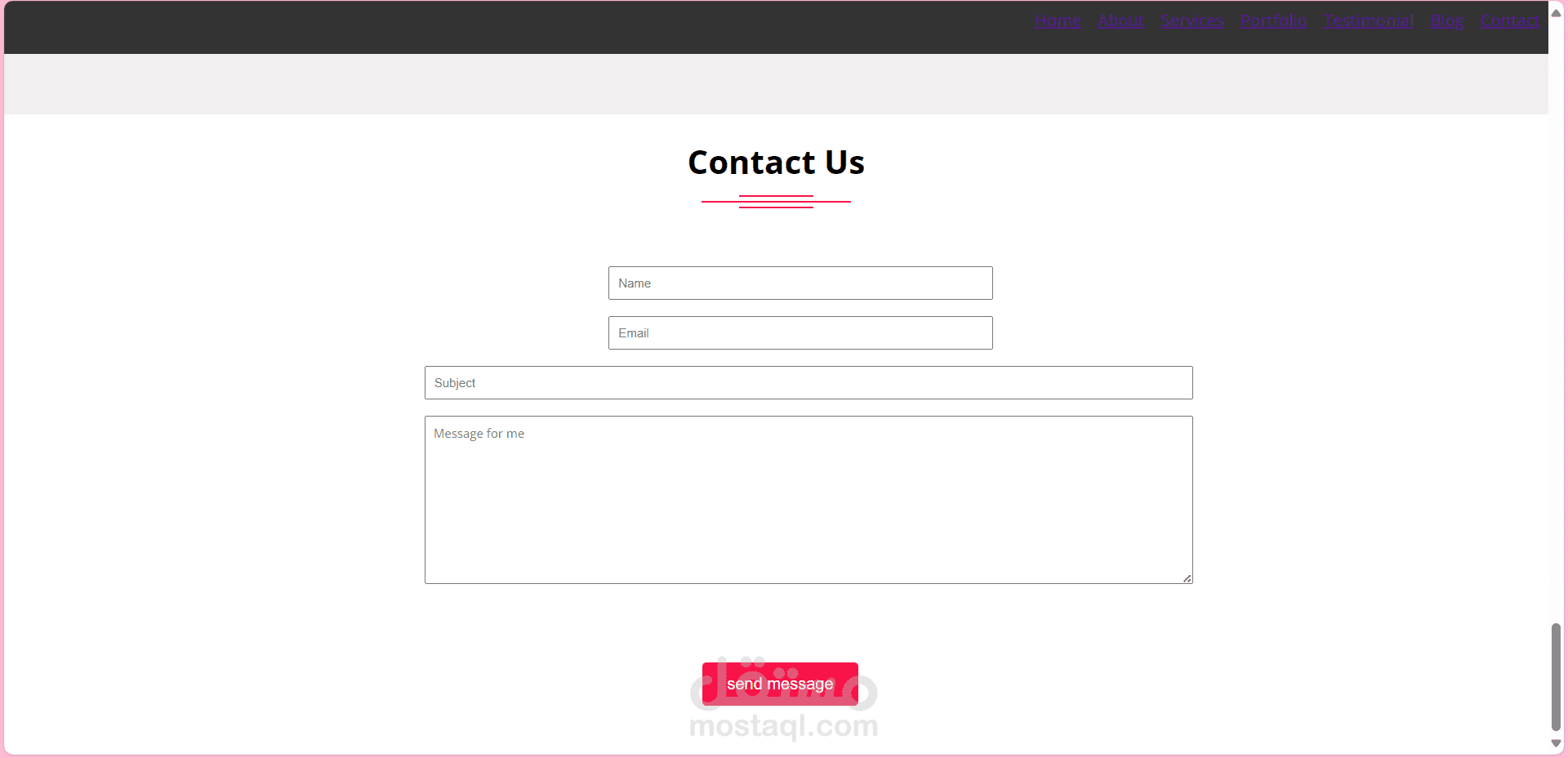 تصميم موقع ويب احترافي لمطور ويب مستقل باستخدام HTML,CSS