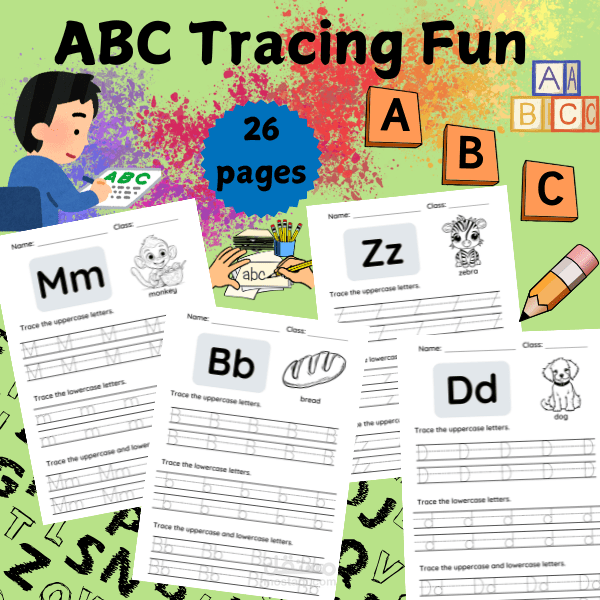 كتاب تتبع الحروف الإنجليزية للأطفال - ABC Tracing Fun