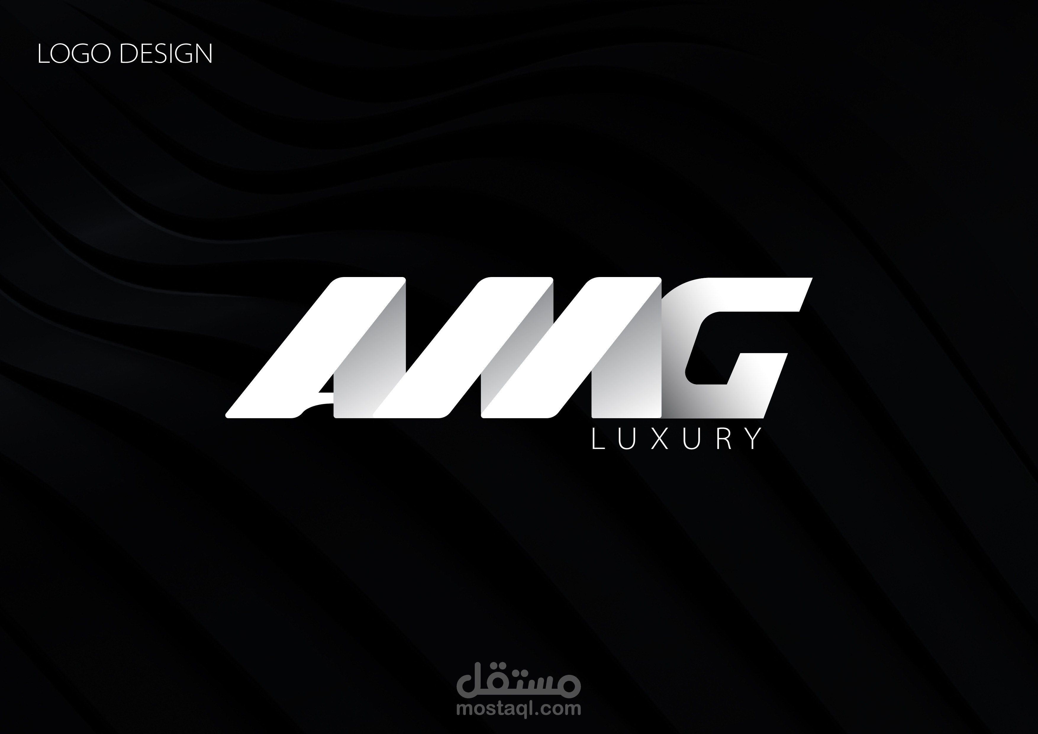 هوية بصرية لشركة تأجير سيارات في دبي AMG LUXURY