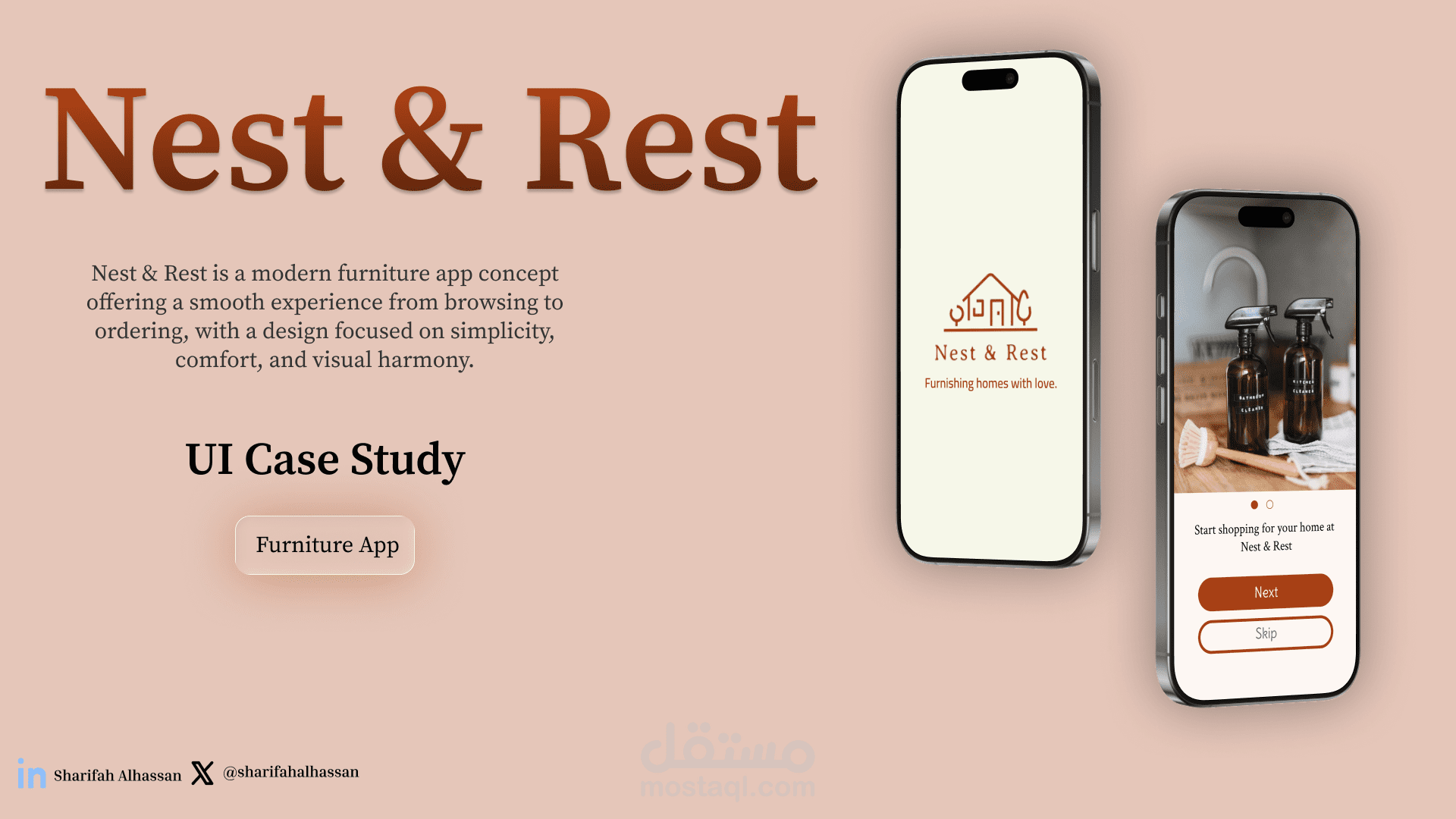 Nest & Rest – Furniture App UI Case Study